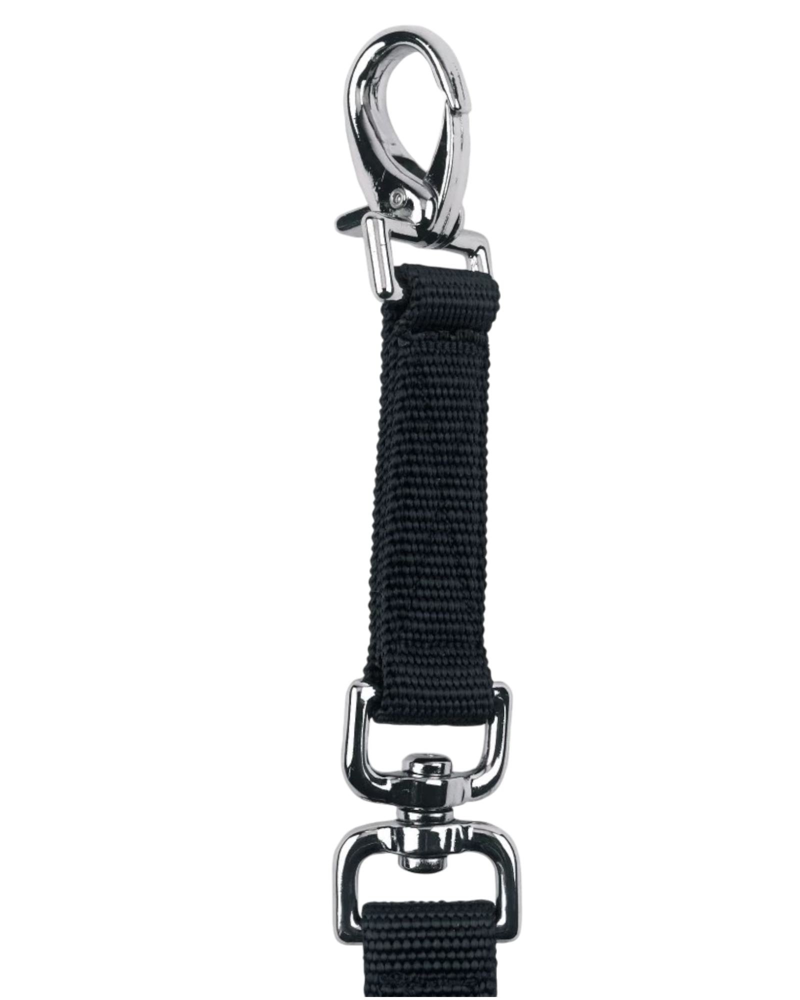 Black lux lunge line with a swivel snap hook 7.5 m for lunging a horse