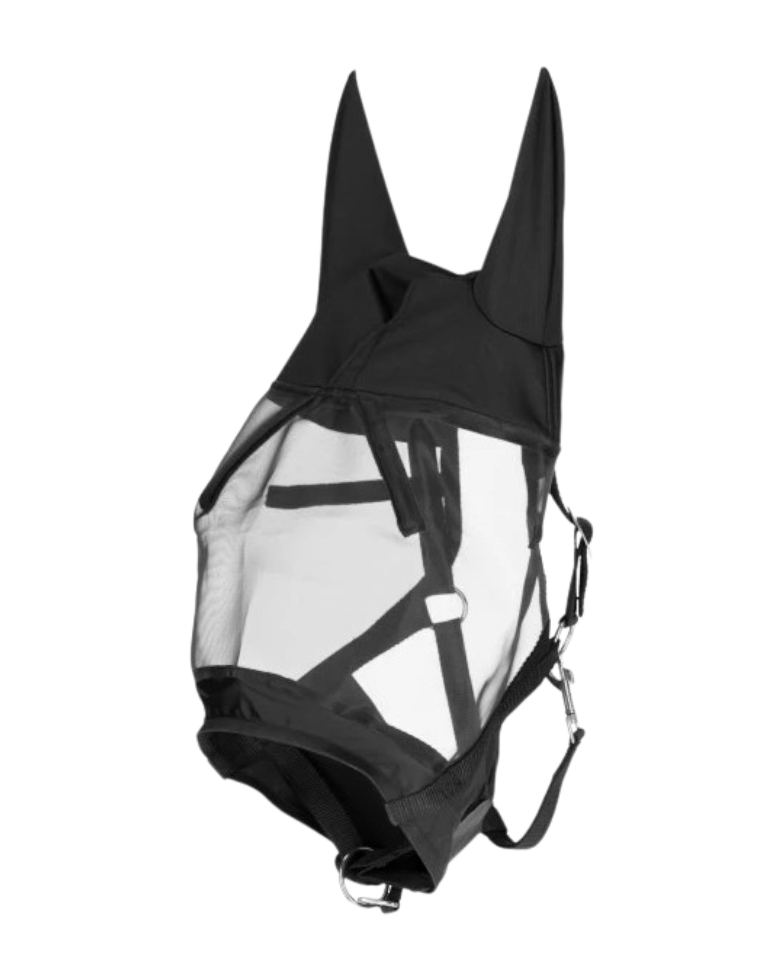 Black halter with insect mask, flies of various sizes