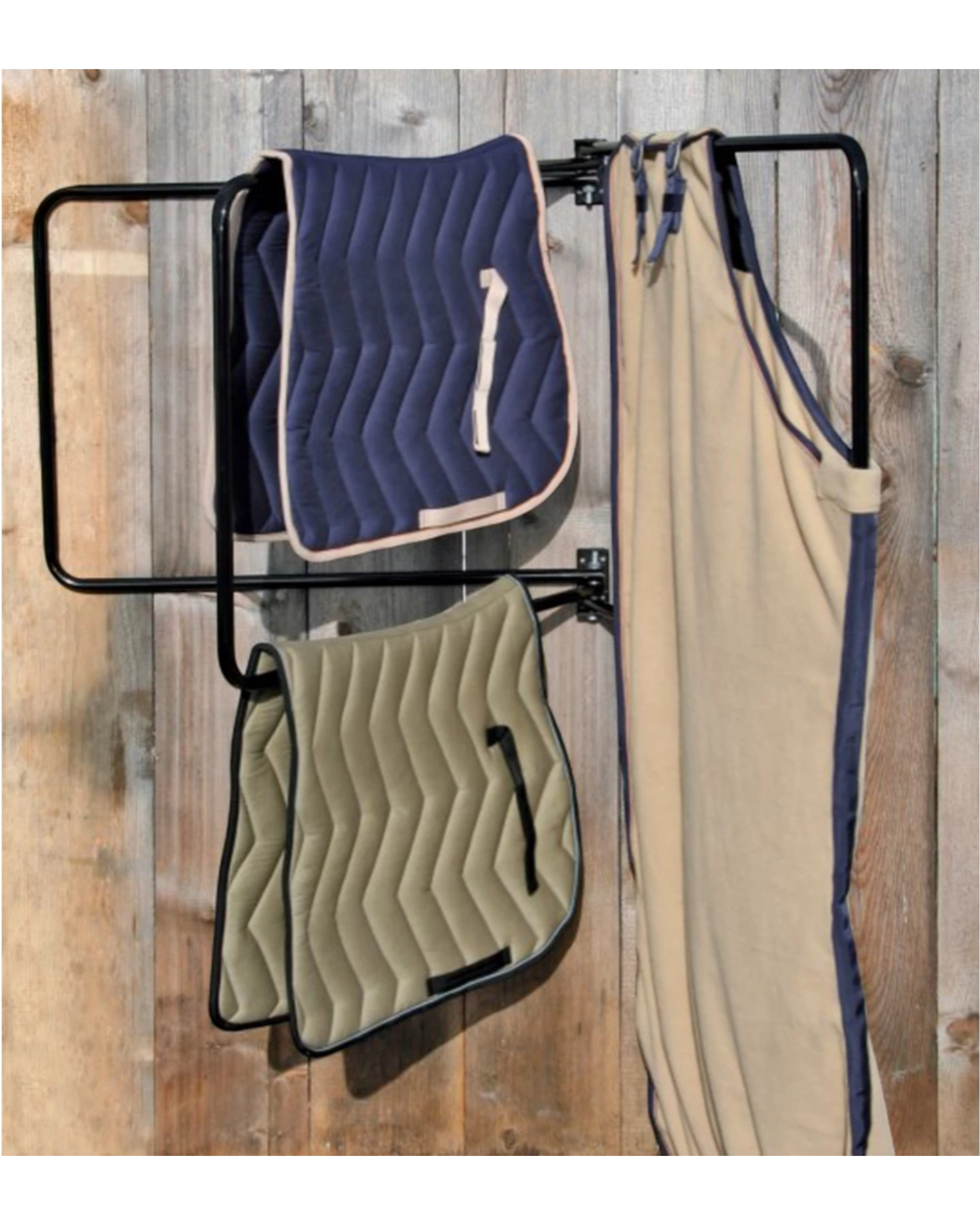 Wieszak ścienny na czapraki – na 3 sztuki | obrotowy, metalowy