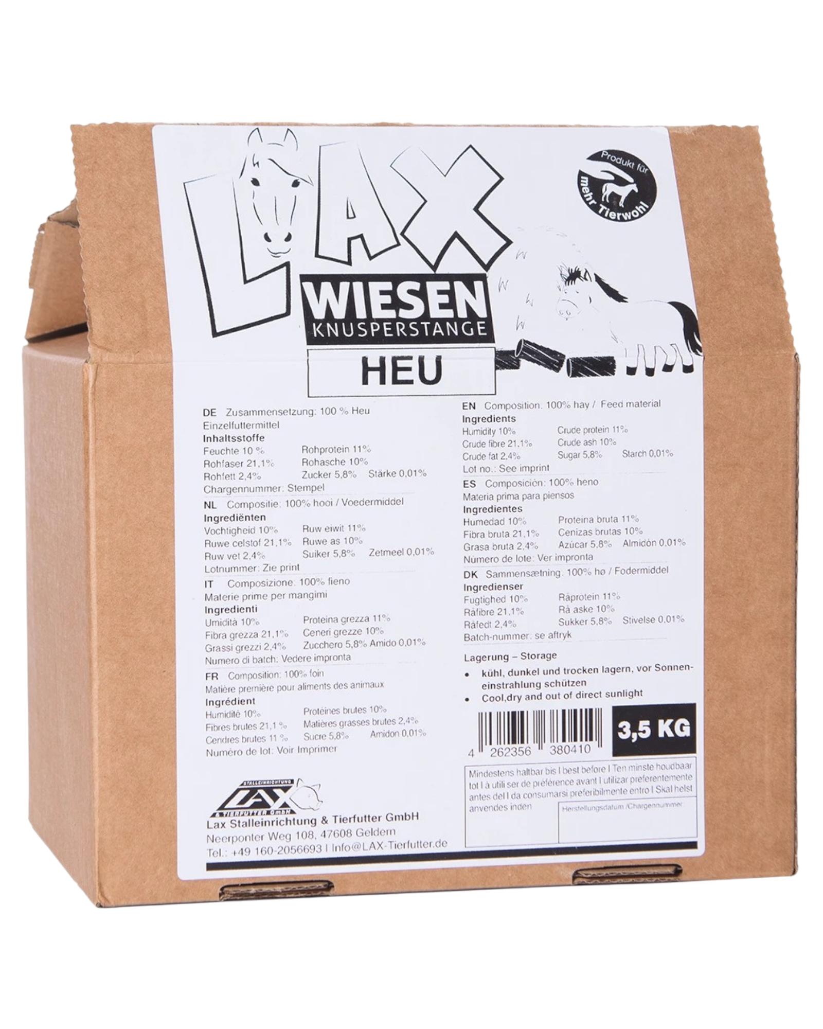 Lax Meadow Nibble Block Hay – Healthy nibble blocks for horses (4 pcs)