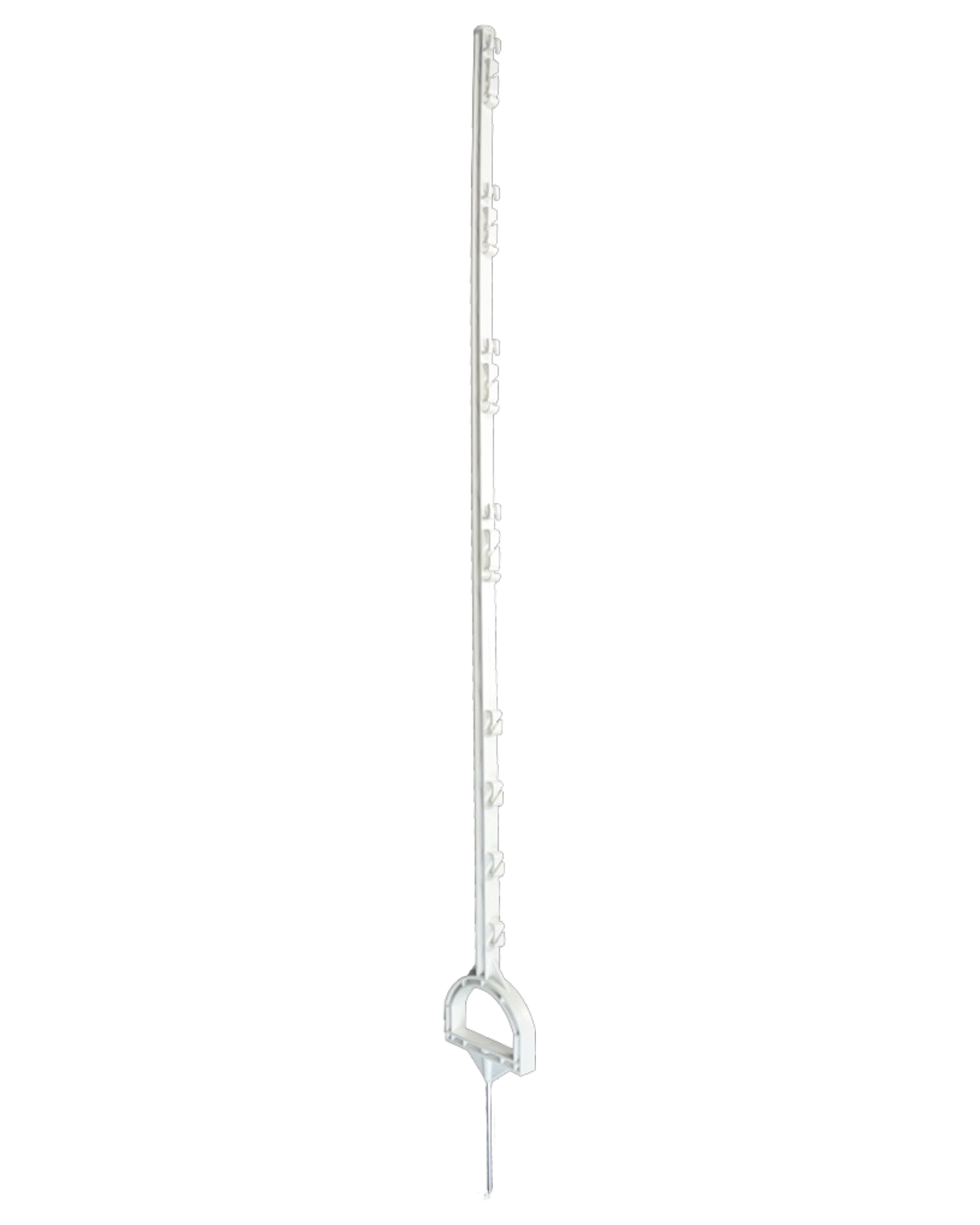 ZoneGuard Stirrup Post 155 cm White – Wytrzymały słupek plastikowy do ogrodzeń elektrycznych