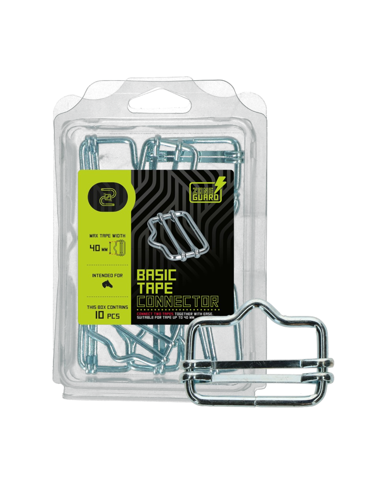 ZoneGuard Basic Tape Connector 40mm – Hekwerk Tape Connector (10 stuks)