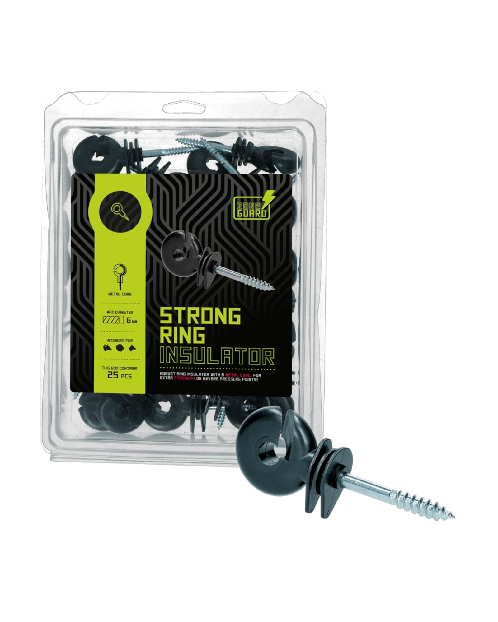 ZoneGuard Strong Ring Insulator – Pierścieniowy izolator z metalowym rdzeniem (25 szt.)