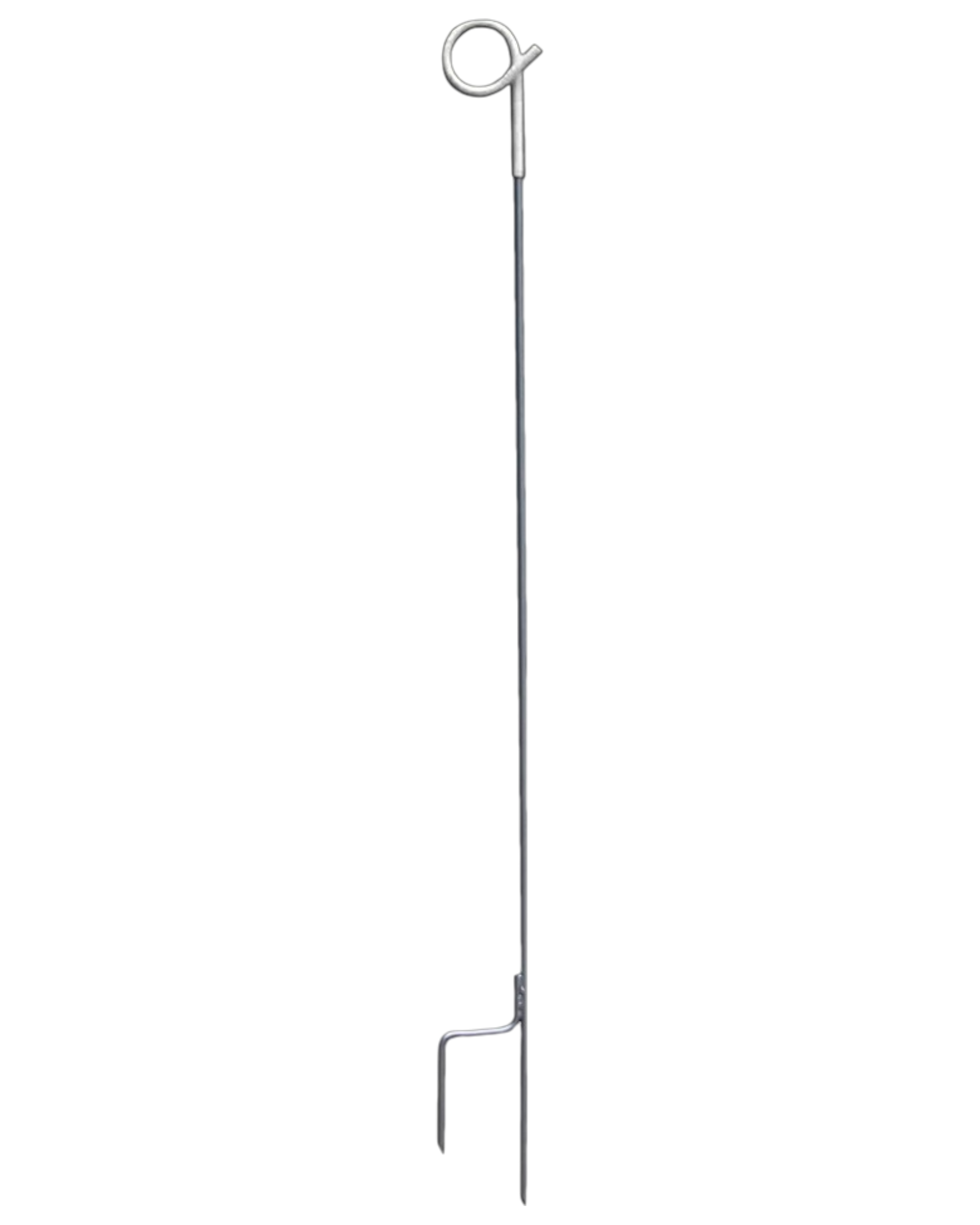 Słupek stalowy z izolatorowym oczkiem „pigtail” 110 cm – zielony izolator