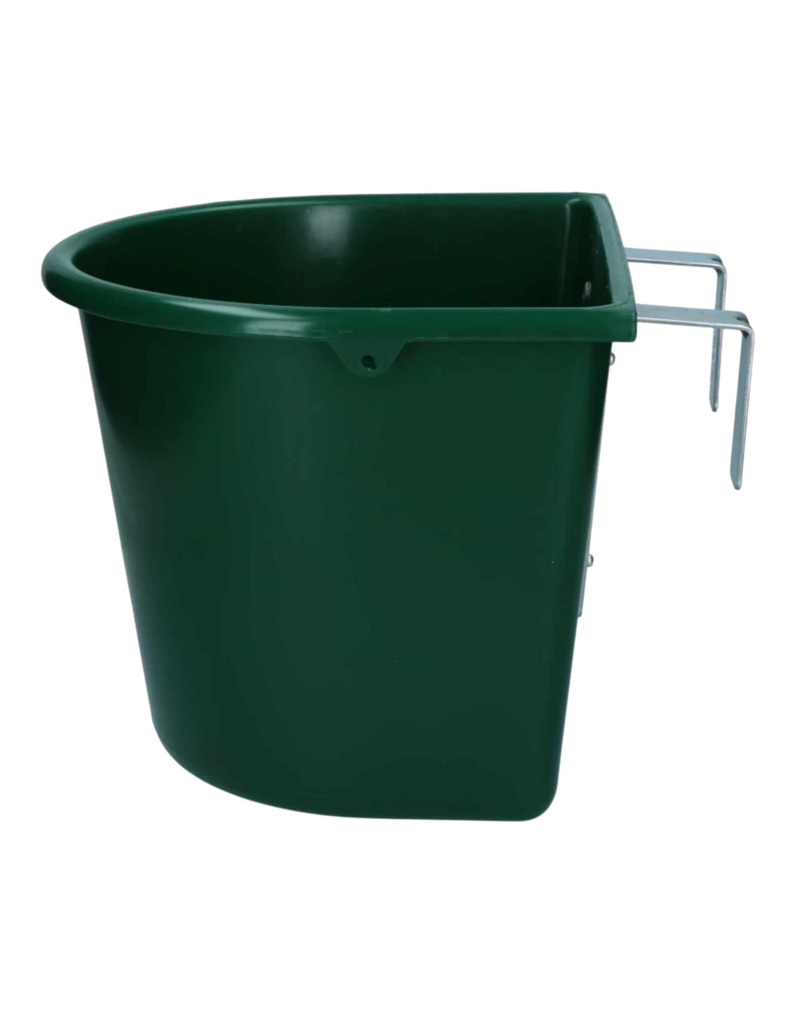 Manger with hooks 15 l green - mobile trough for horses and farm animals