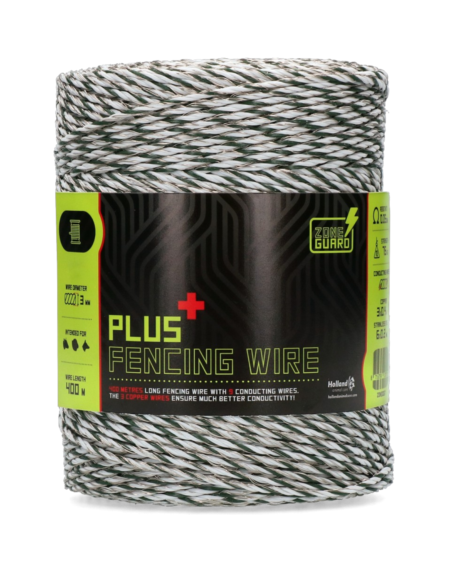 ZoneGuard Plus Fencing Wire 3mm 400m – TURBO fence wire (copper + steel)
