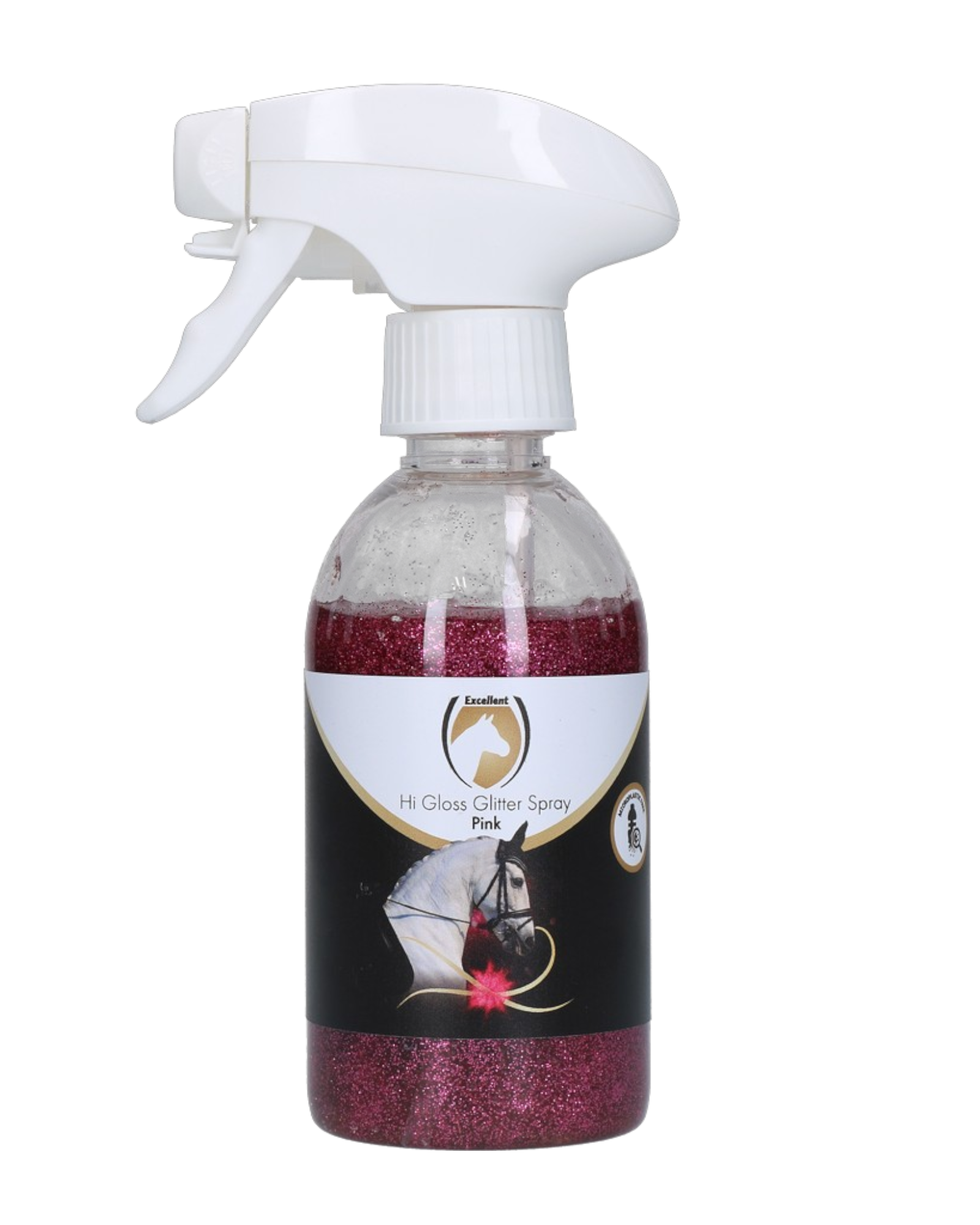 Excellent Horse Hi Gloss Glitter Spray Pink 250ml – Różowy brokatowy spray dla koni