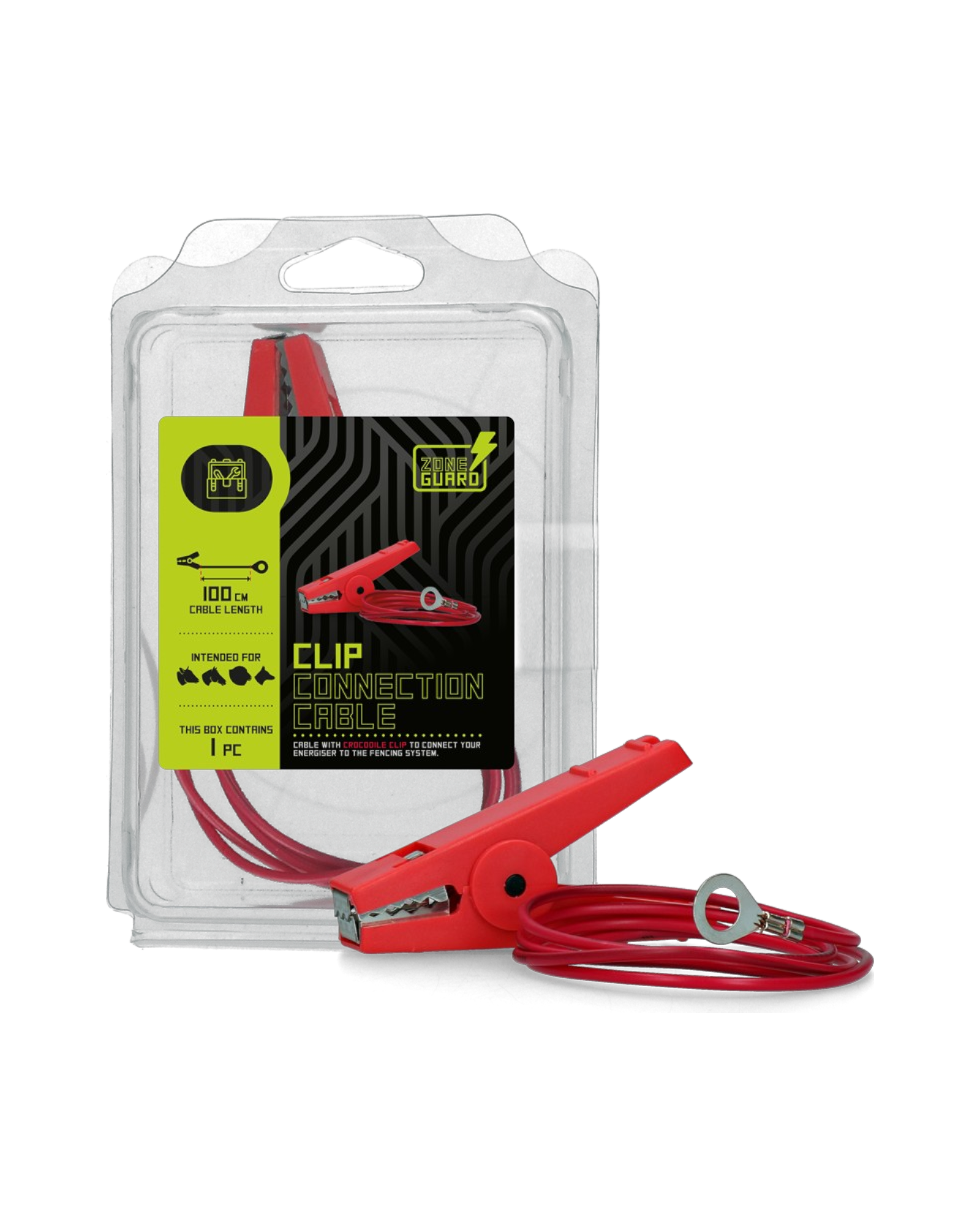 ZoneGuard Crocodile Clip Connection Cable 100cm – Kabel połączeniowy z krokodylkiem