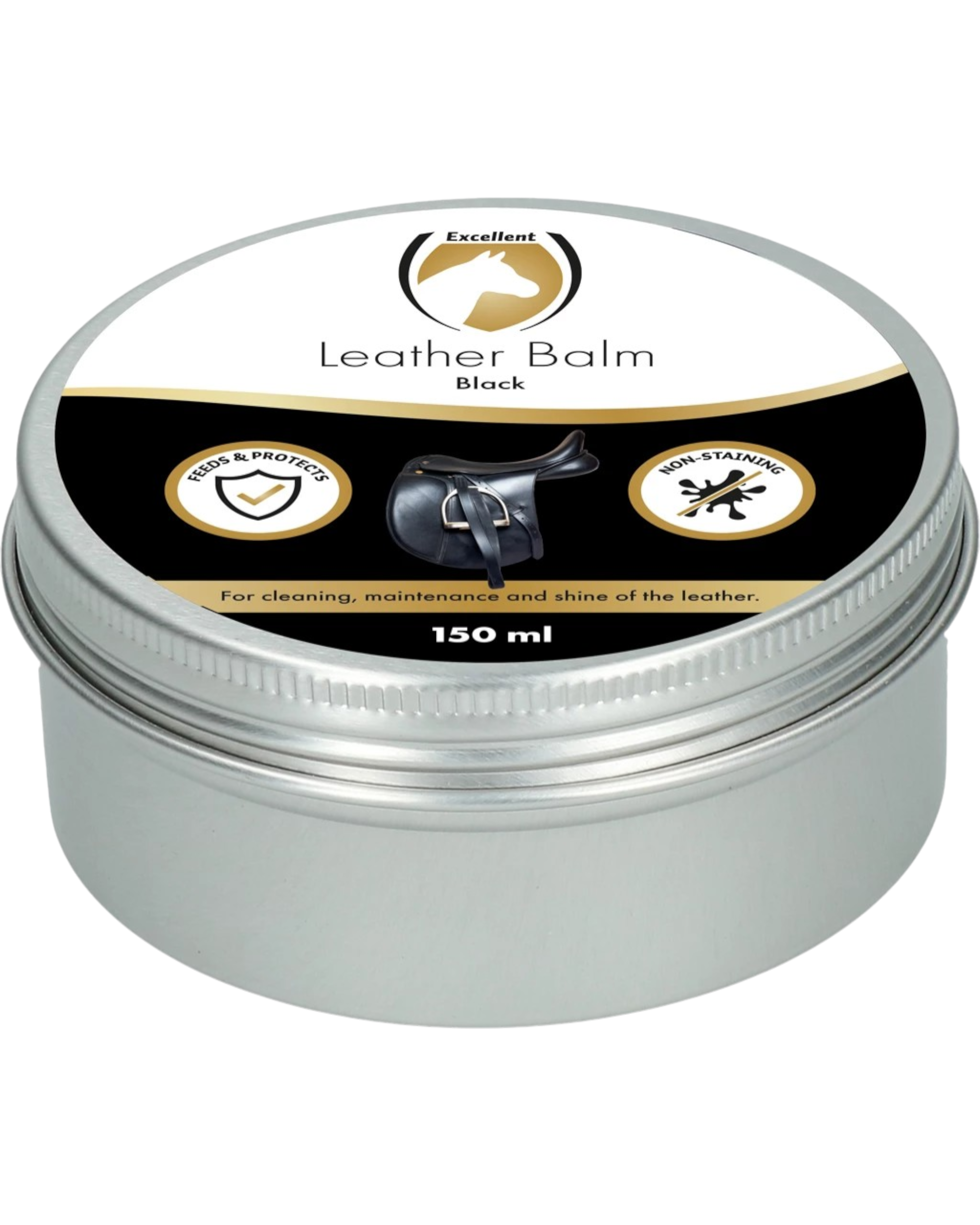 Excellent Horse - Leather & Saddle Balm - Black Leather Balm 150ml