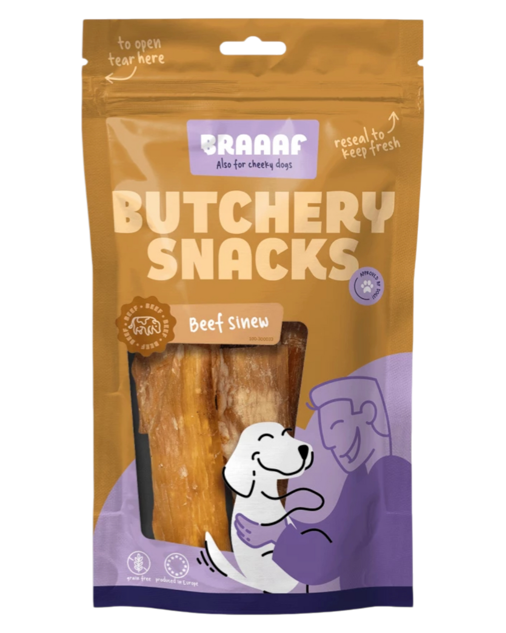 Braaaf Butchery Snacks – ścięgna wołowe 150 g