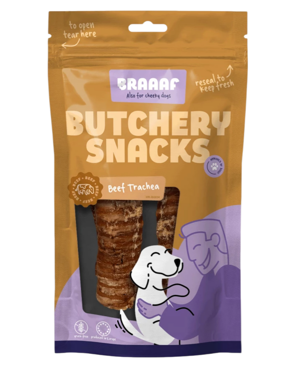 Braaaf Butchery Snacks – tchawica wołowa 85 g