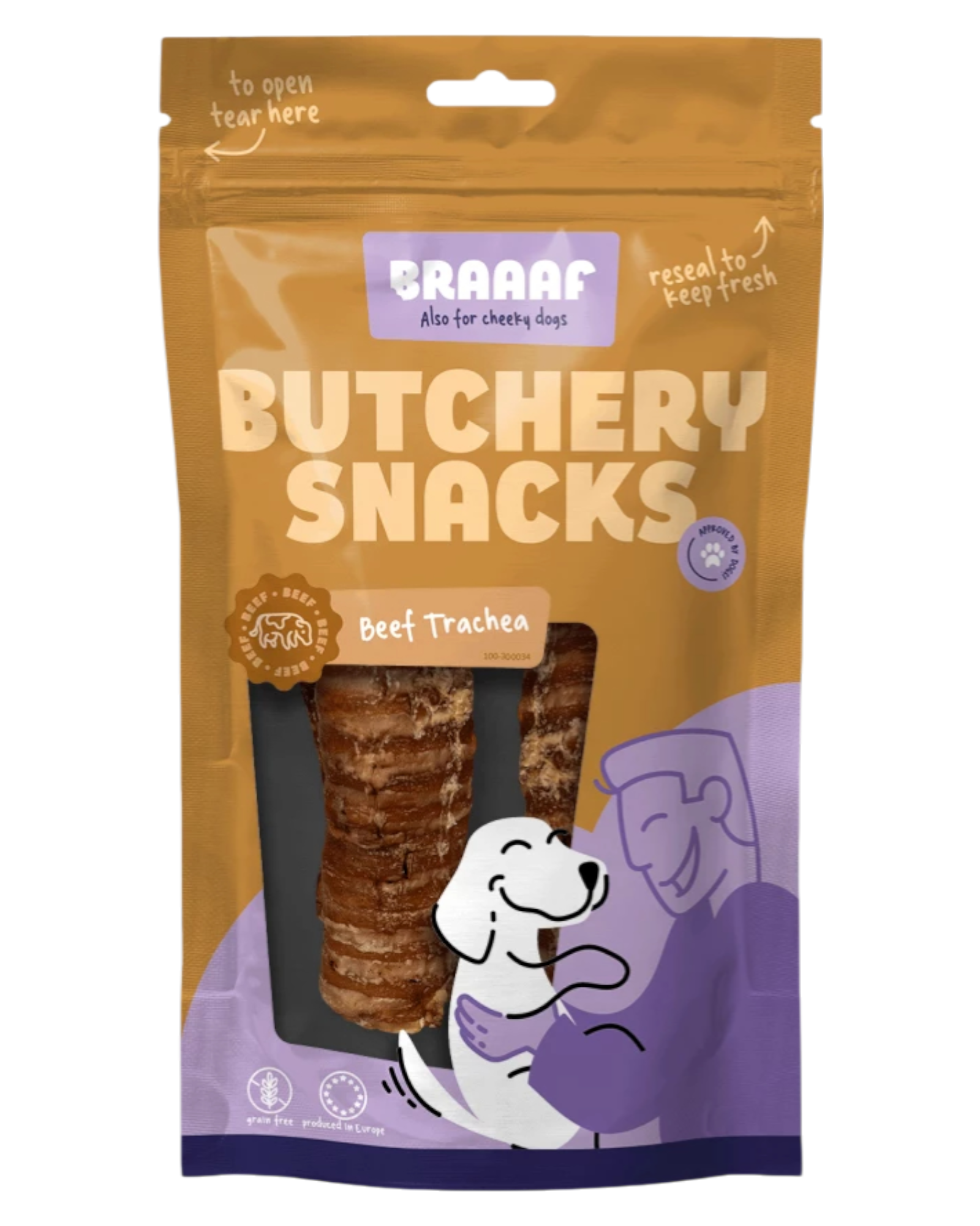 Braaaf Butchery Snacks – Rindertrachea 85 g