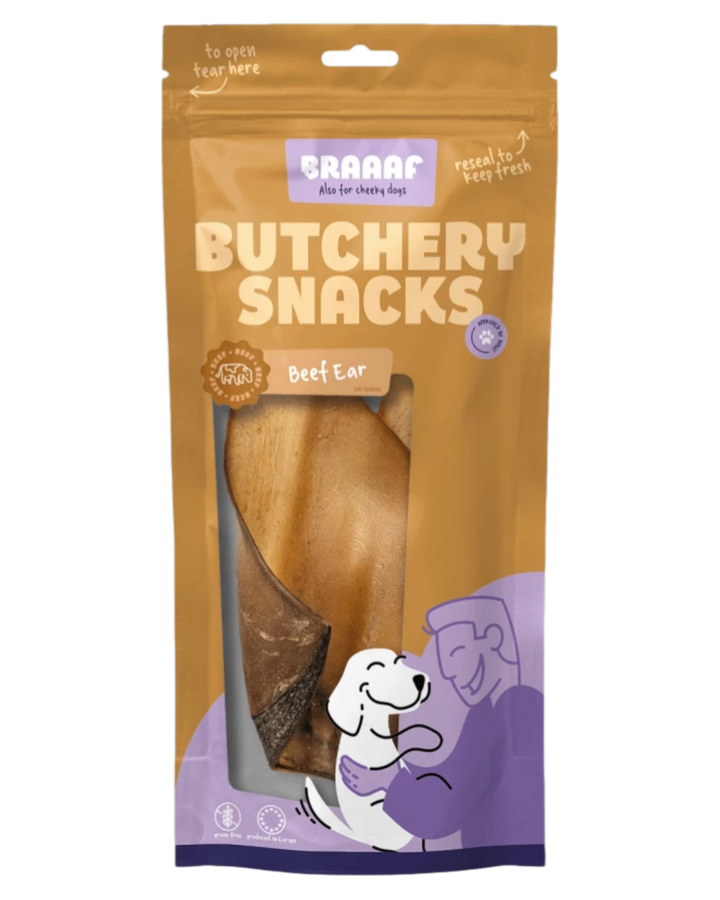 Braaaf Butchery Snacks – uszy wołowe 2 szt.
