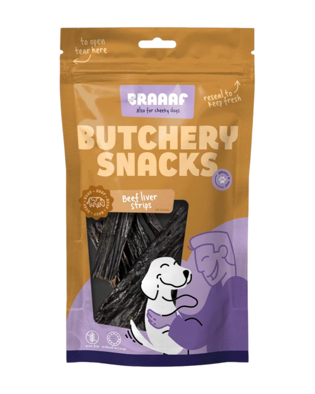 Braaaf Butchery Snacks – paski z wątróbki wołowej 150 g