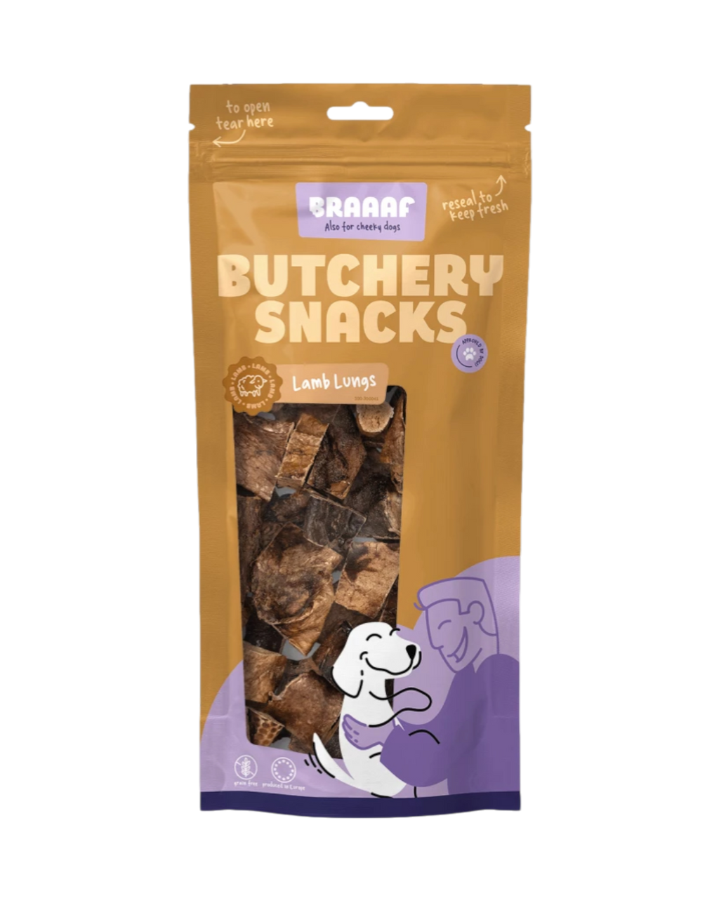 Braaaf Butchery Snacks – płuca jagnięce 85 g