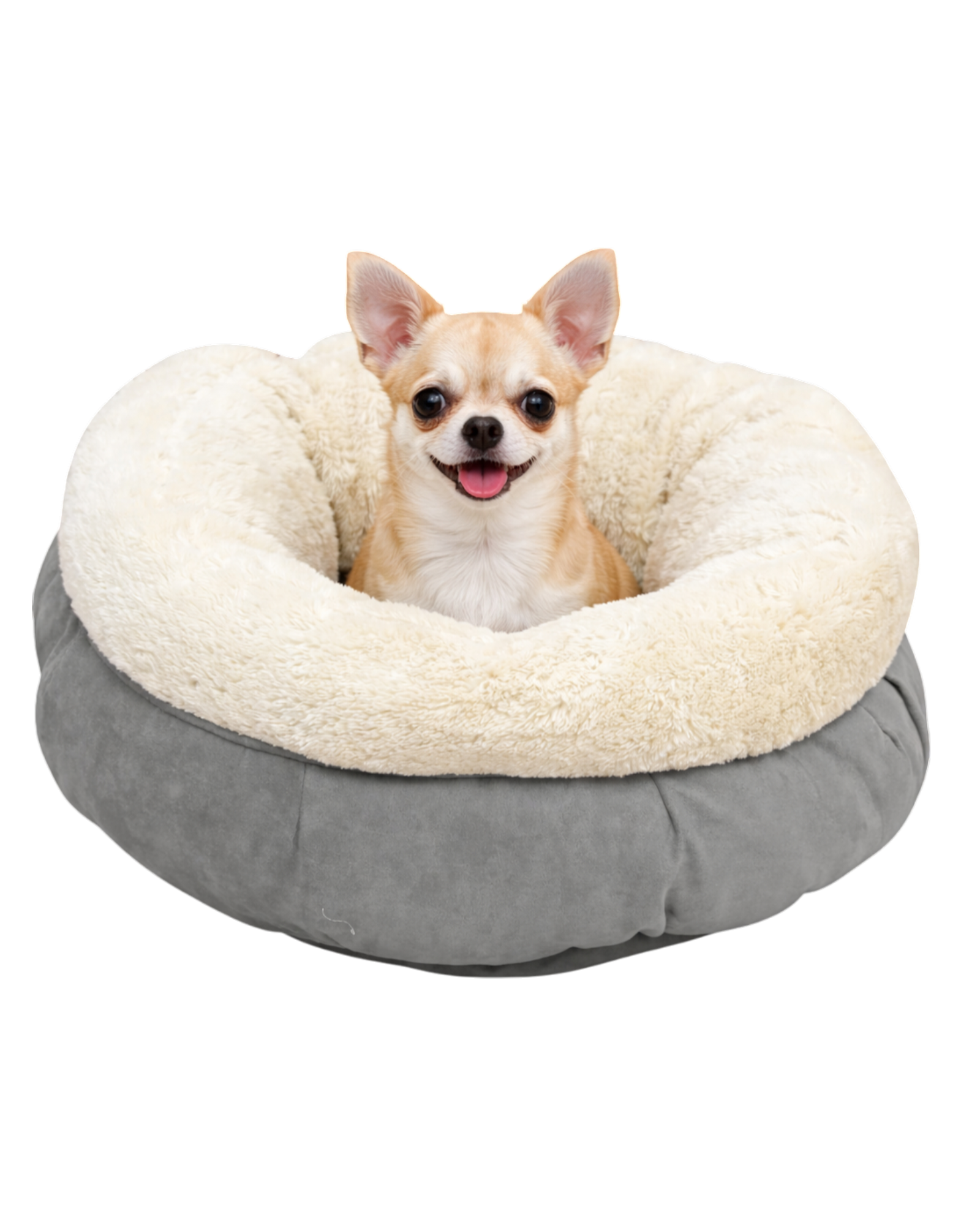 AFP Lambswool Donut Bed – przytulne legowisko dla psa i kota szare