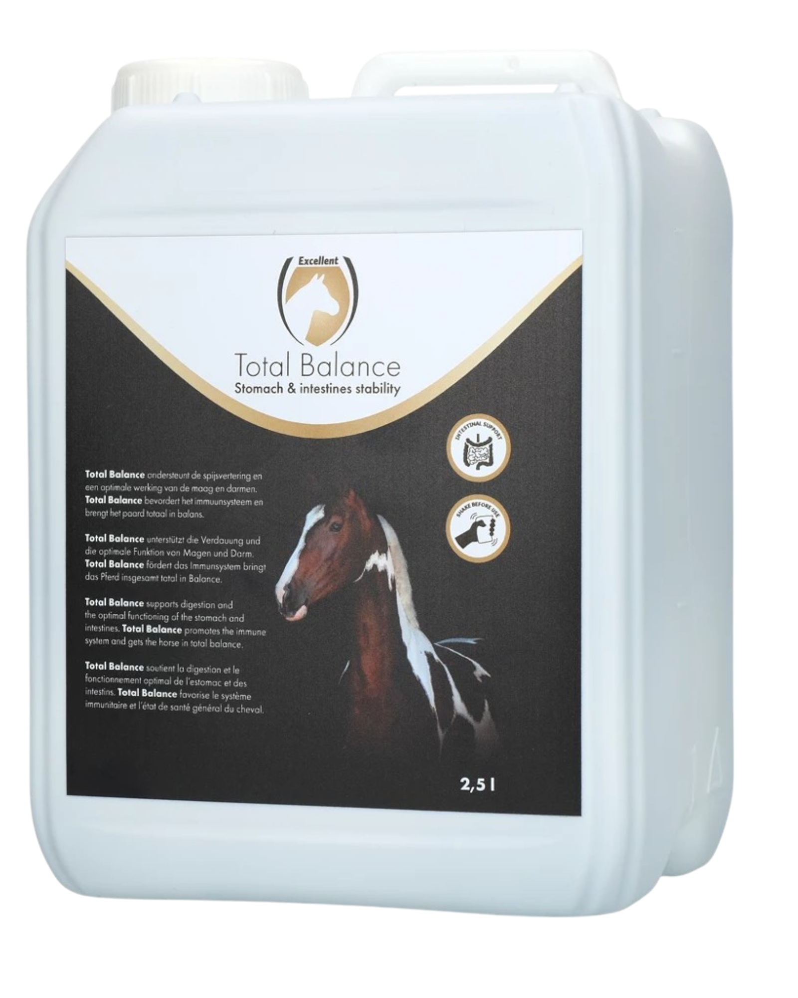 Uitstekende Horse Total Balance, ondersteunt een optimale werking van maag en darmen, ondersteunt het immuunsysteem
