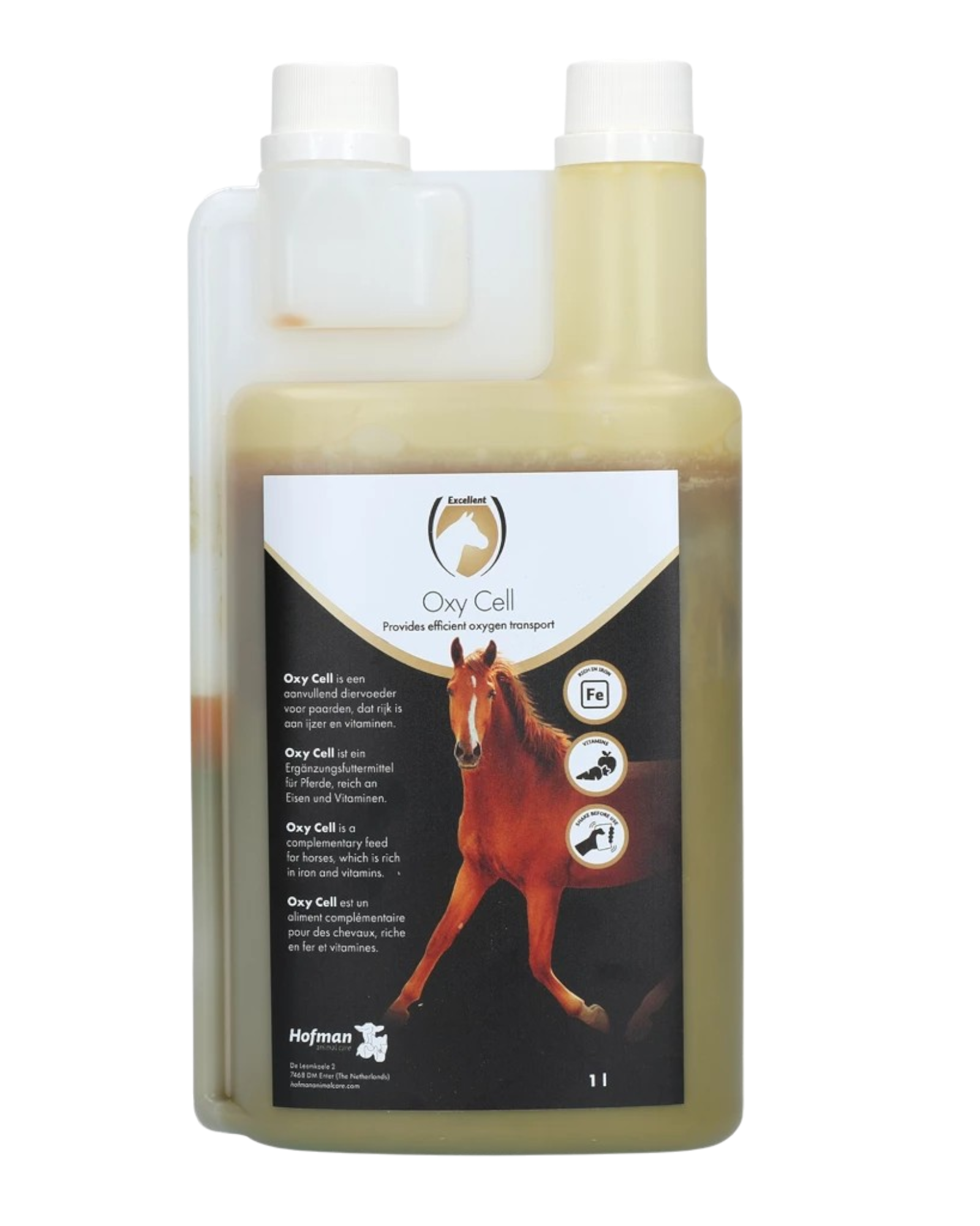 Excellent Horse Oxy Cell 1 l , efektywny transport tlenu przez czerwone krwinki, wspomaga szybki powrót do formy po treningu