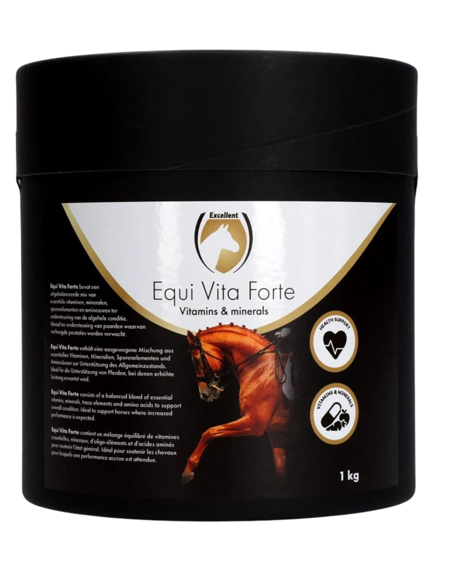 Excellent Horse Vita Forte 1 kg, ondersteuning voor paarden waarvan verwacht wordt dat ze betere prestaties leveren