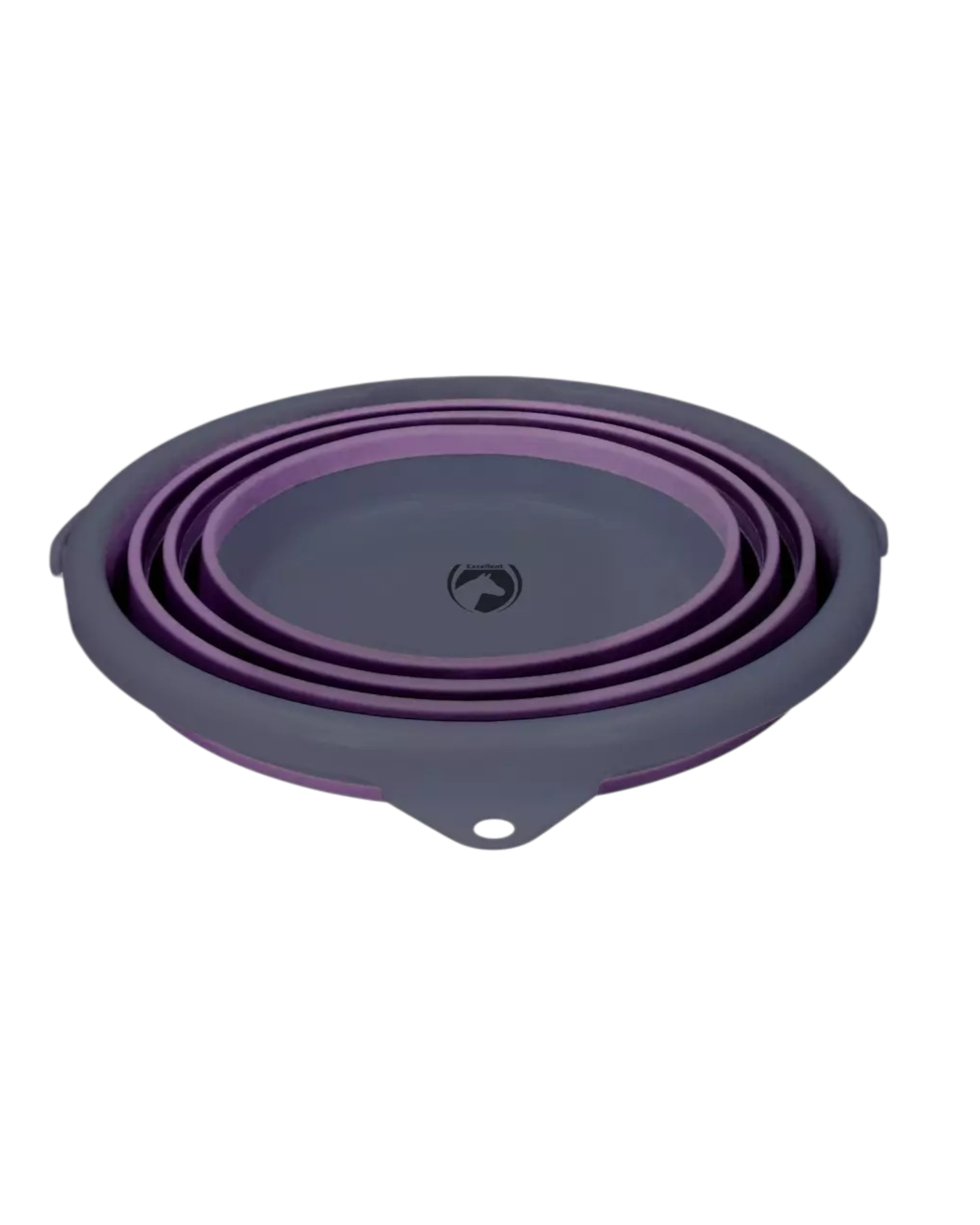 Excellent Horse Foldable Stable Bucket – TPR/PP, purple/grey