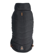 Goo-eez Mock Neck Signature Wrap Dog Jacket – Black
