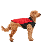 Goo-eez Mock Neck Signature Wrap Dog Jacket – Black and Red