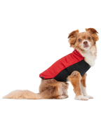 Goo-eez Mock Neck Signature Wrap Dog Jacket – Black and Red