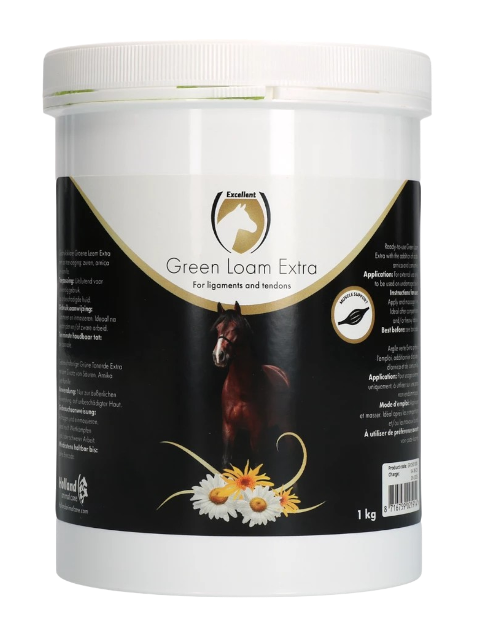 Excellent Horse Green Loam Extra 1 kg wspomaga opuchnięte nogi koni - zielona glinka