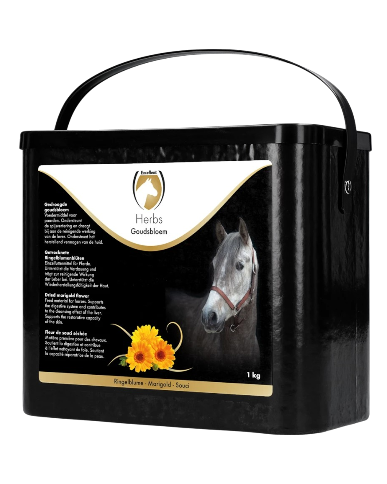 Excellent Horse Herbs Marigold aids digestion, cleanses the liver and regenerates the skin 