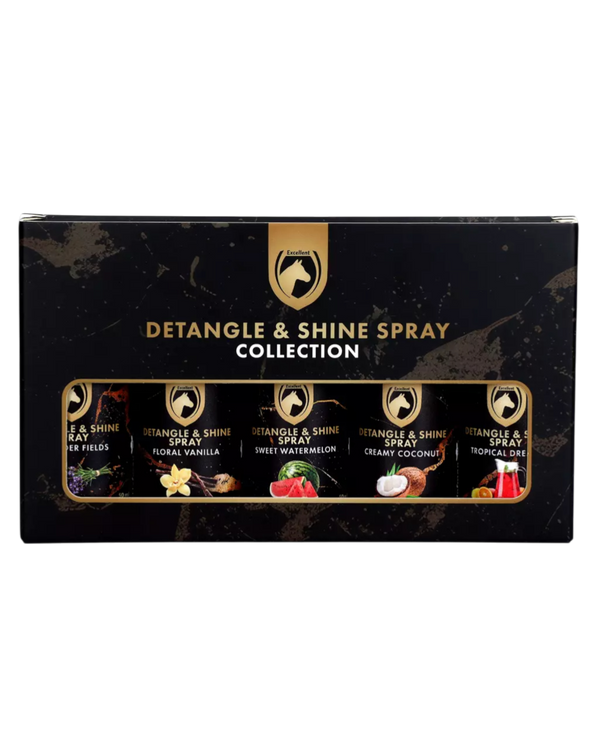 Excellent Horse Detangle & Shine Spray – zestaw upominkowy do grzywy i ogona 5 × 50 ml
