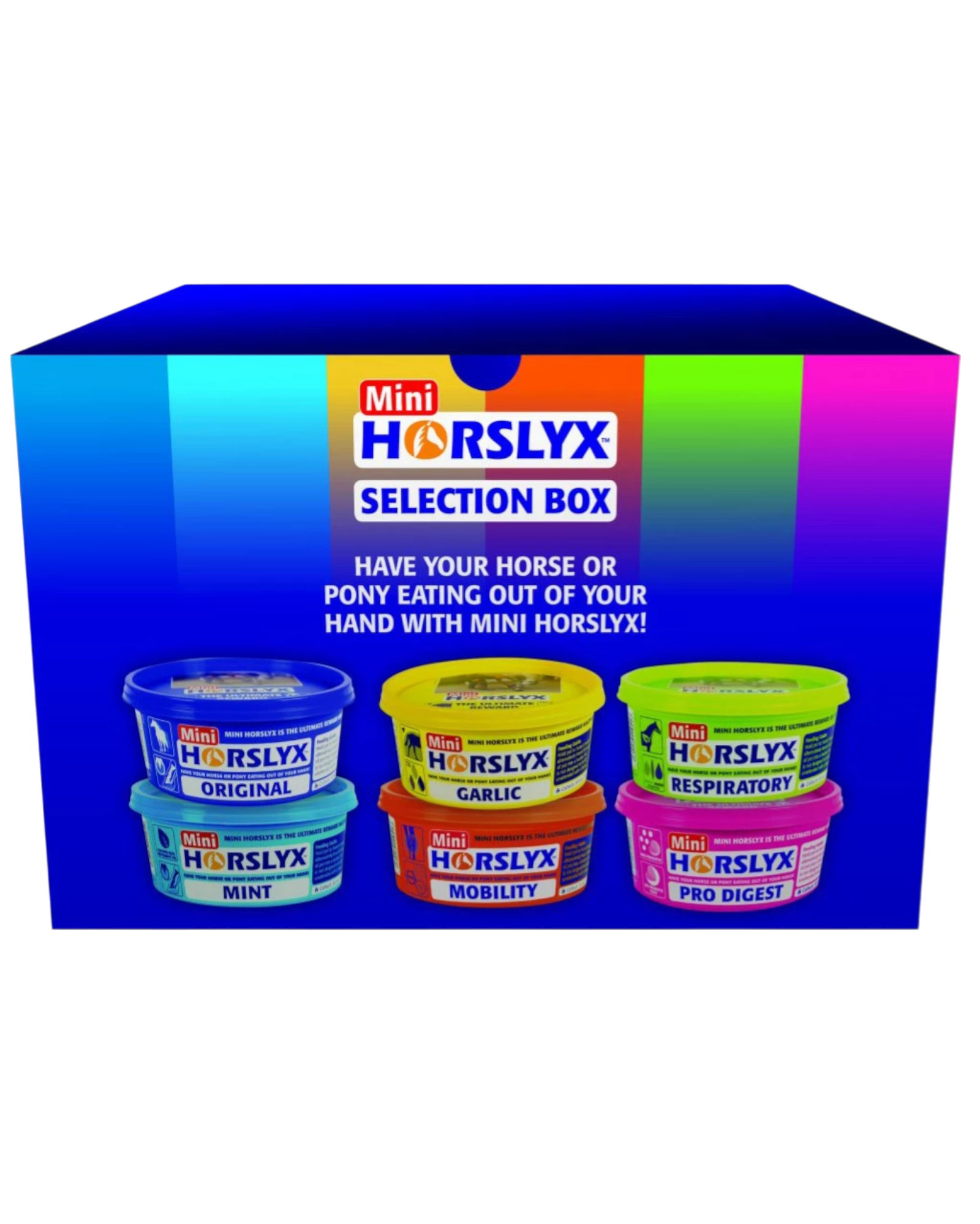 Horslyx Mini Selection Box – zestaw mini lizawek dla koni 6 × 650 g