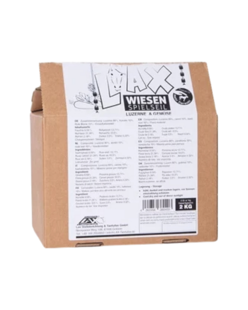 LAX Lucerna na sznurku z warzywami – zdrowy blok do podgryzania 2 kg