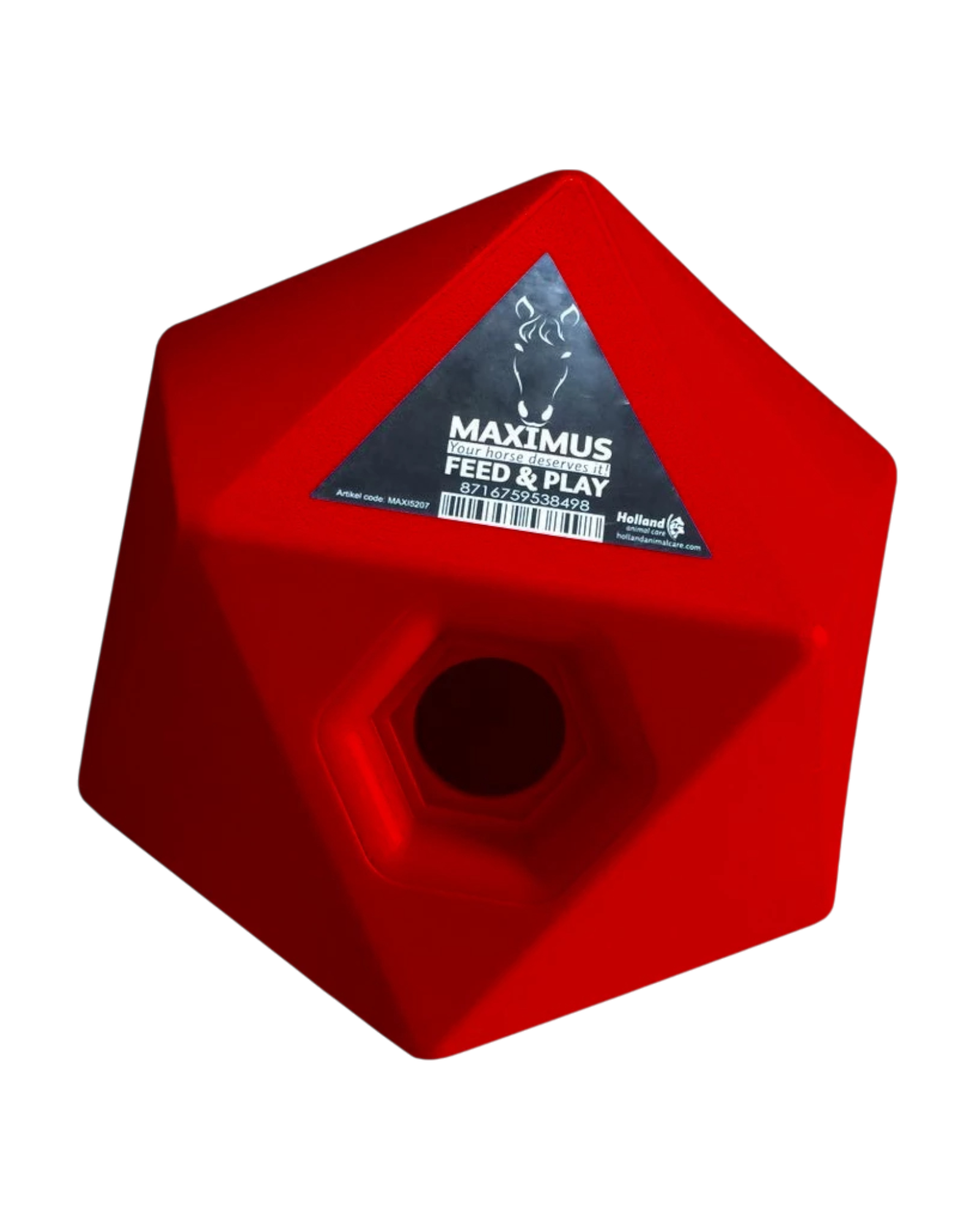 Kostka na paszę i smakołyki Maximus Feed & Play – czerwona