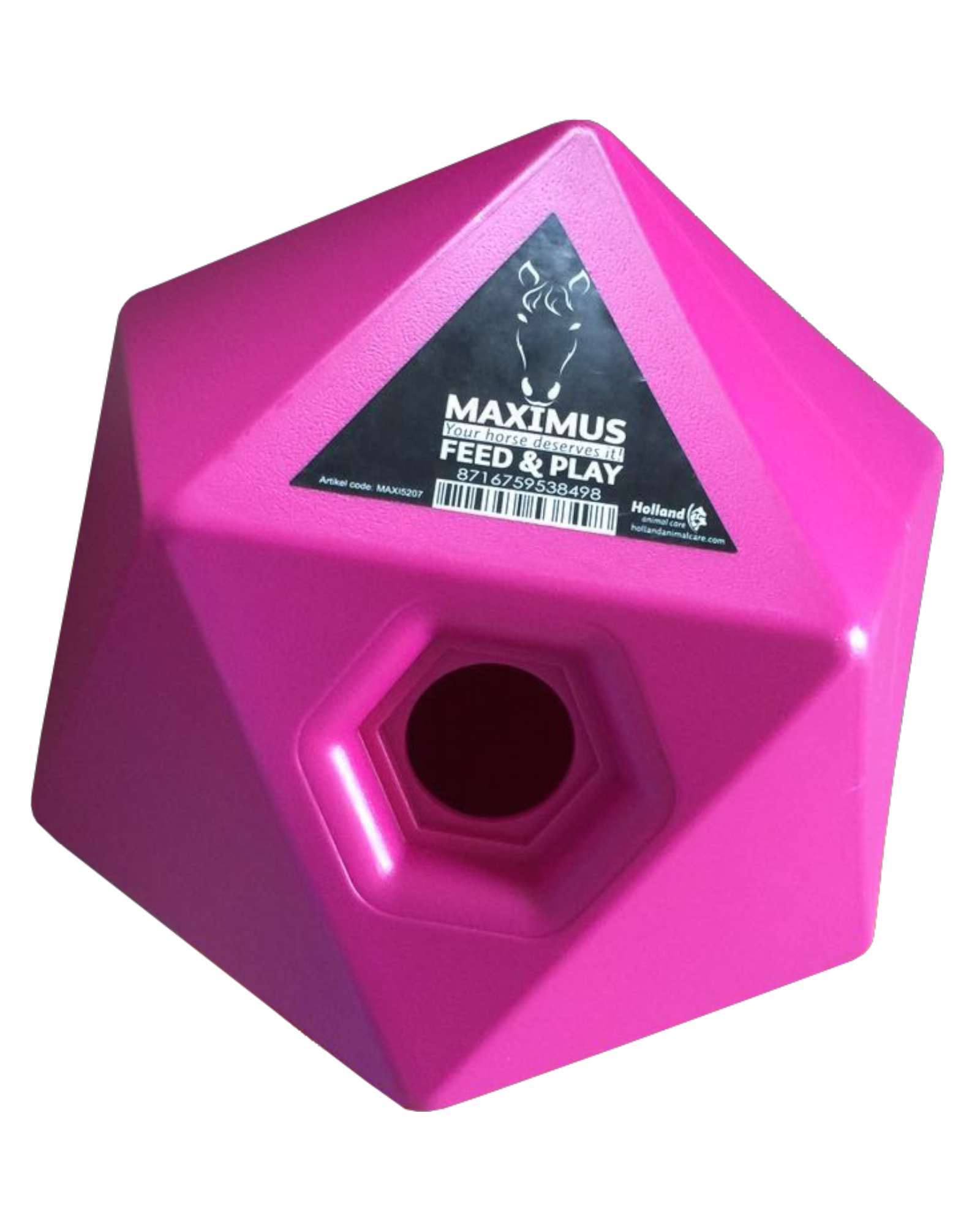 Kostka na paszę i smakołyki Maximus Feed & Play – różowa