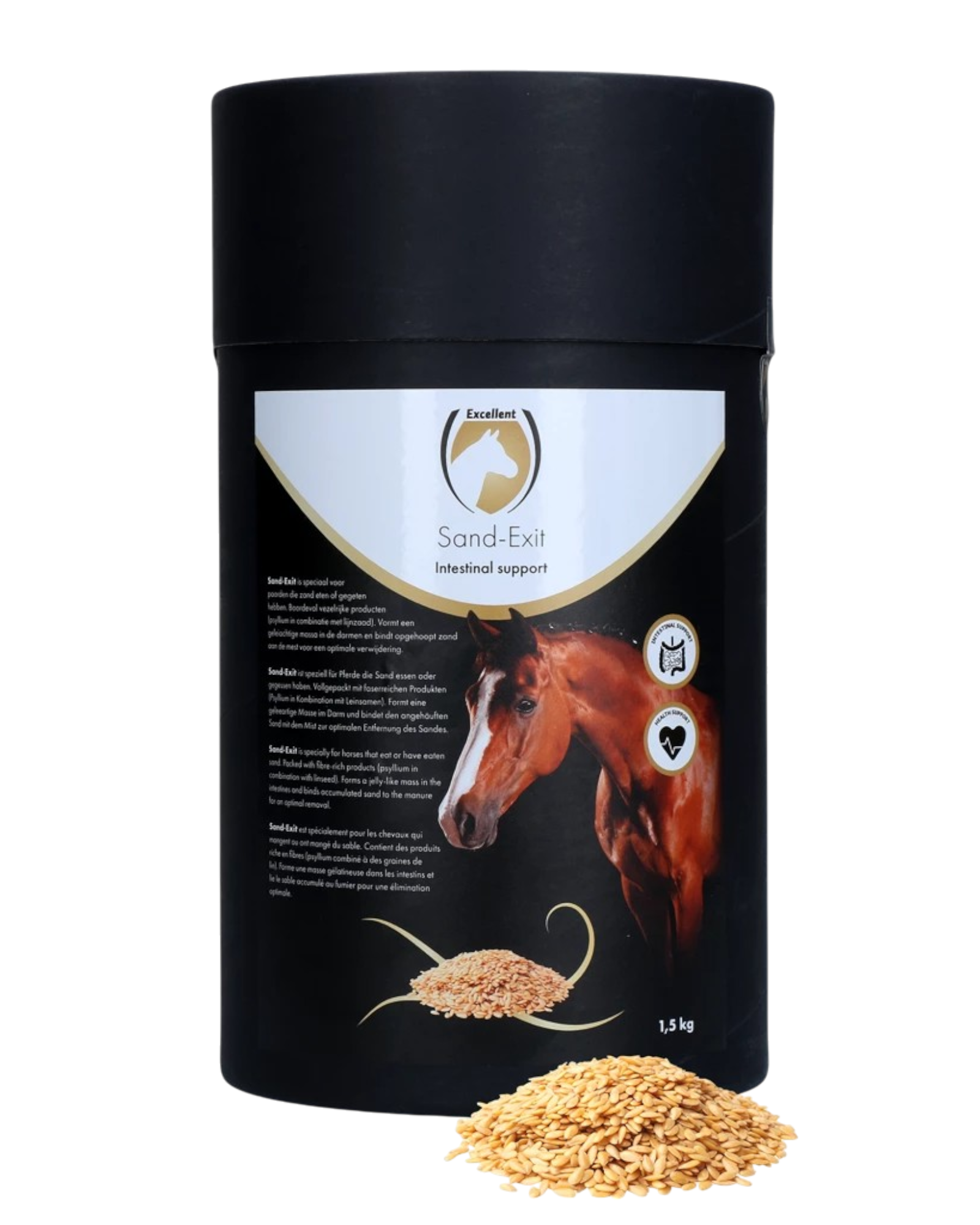 Excellent Horse Sand-Exit 1.5 kg supports the removal of sand from the digestive tract and improves intestinal function