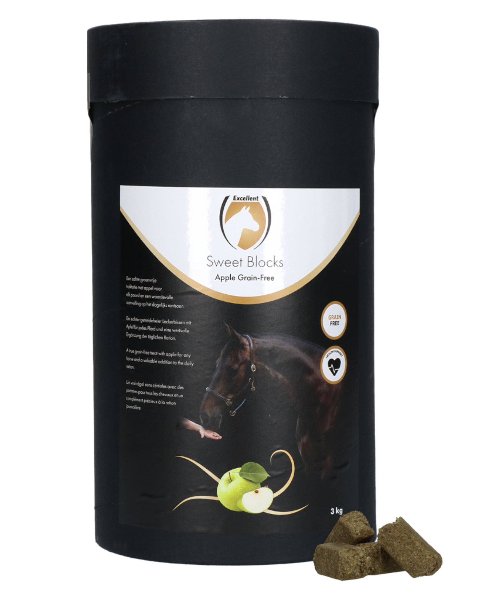 Excellent Horse Sweet Blocks Apple – Bezzbożowe smakołyki dla koni z jabłkiem