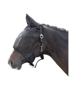 Black halter with insect mask, flies of various sizes