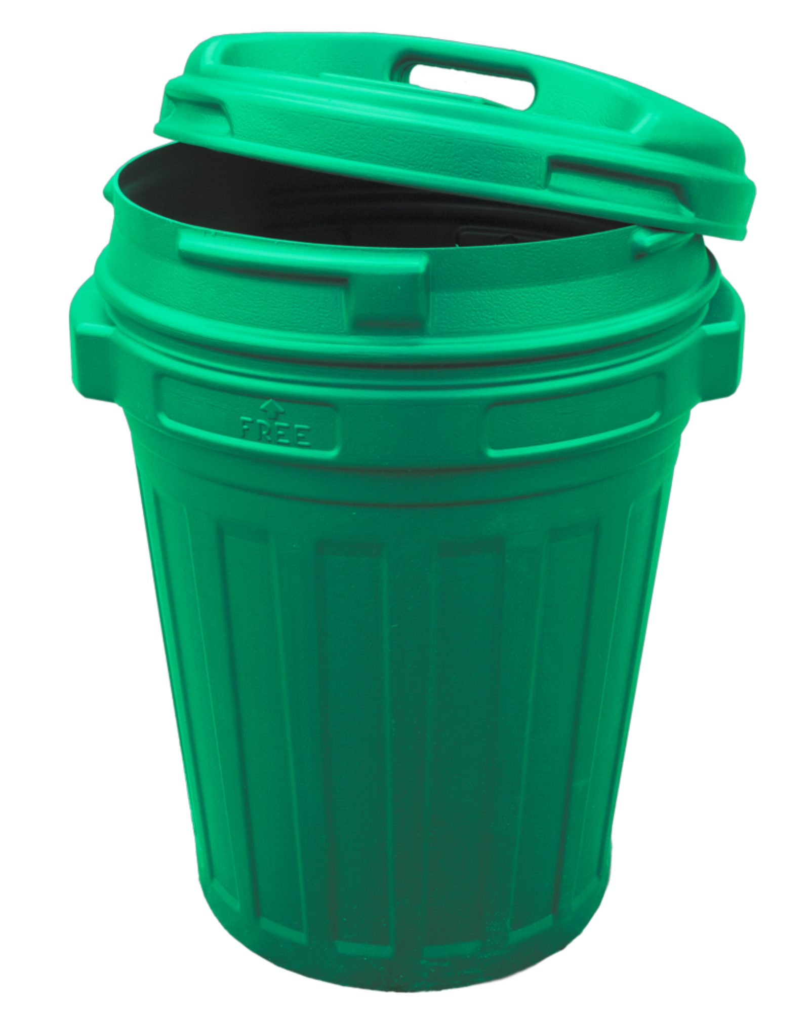 Futtertrog mit Deckel, 70 l – Grün | Aufbewahrungseimer