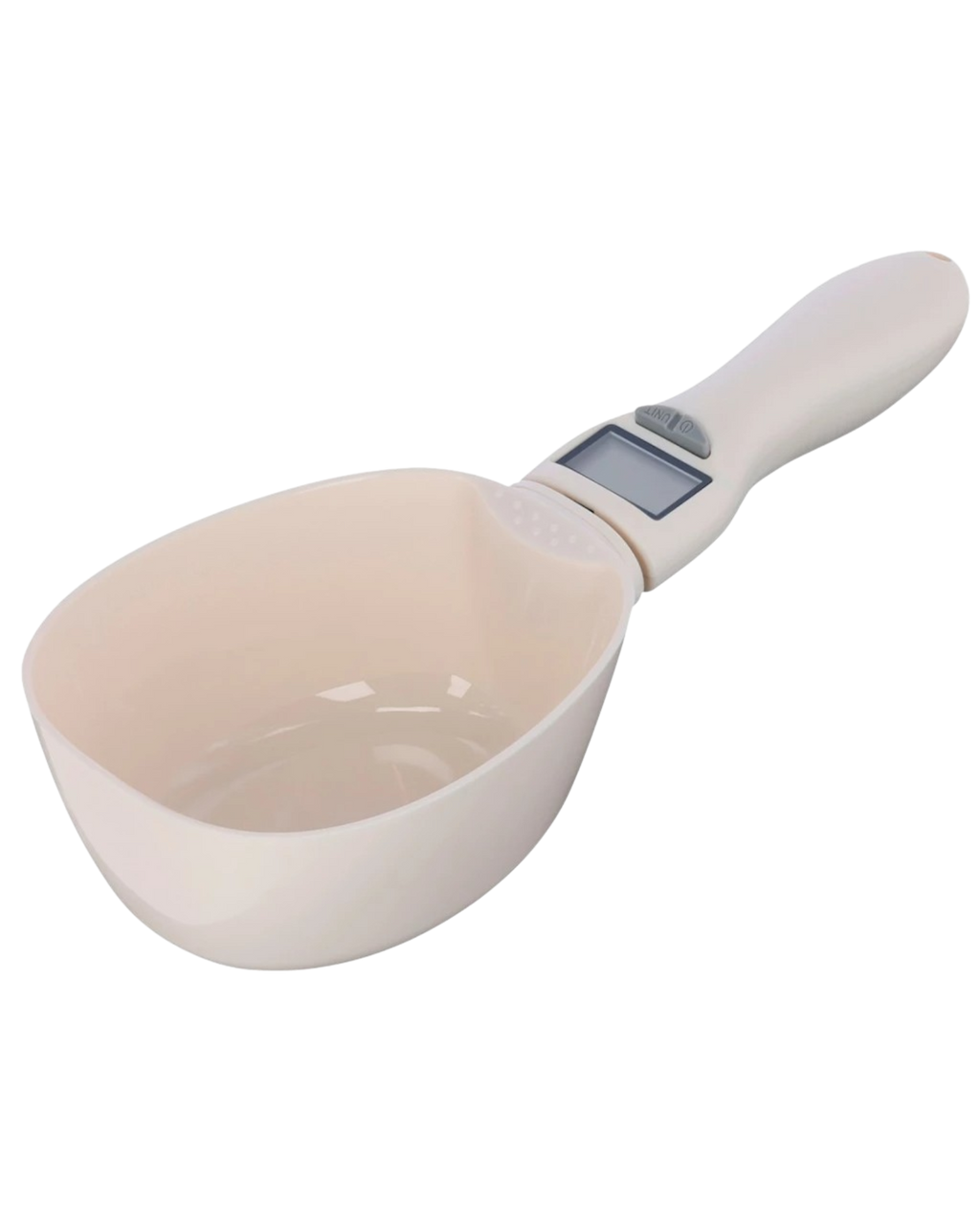 Feed measuring cup with digital scale