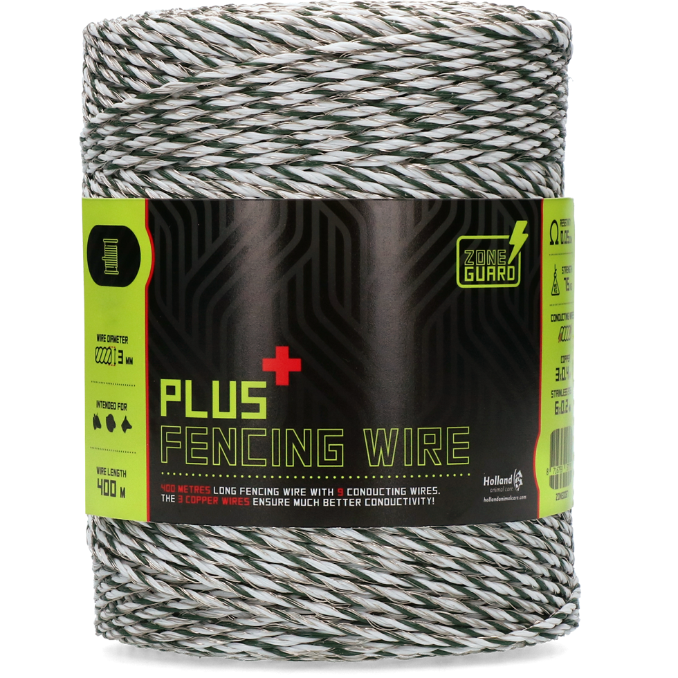 ZoneGuard Plus Fencing Wire 3mm 400m – Linka ogrodzeniowa TURBO (miedź + stal)