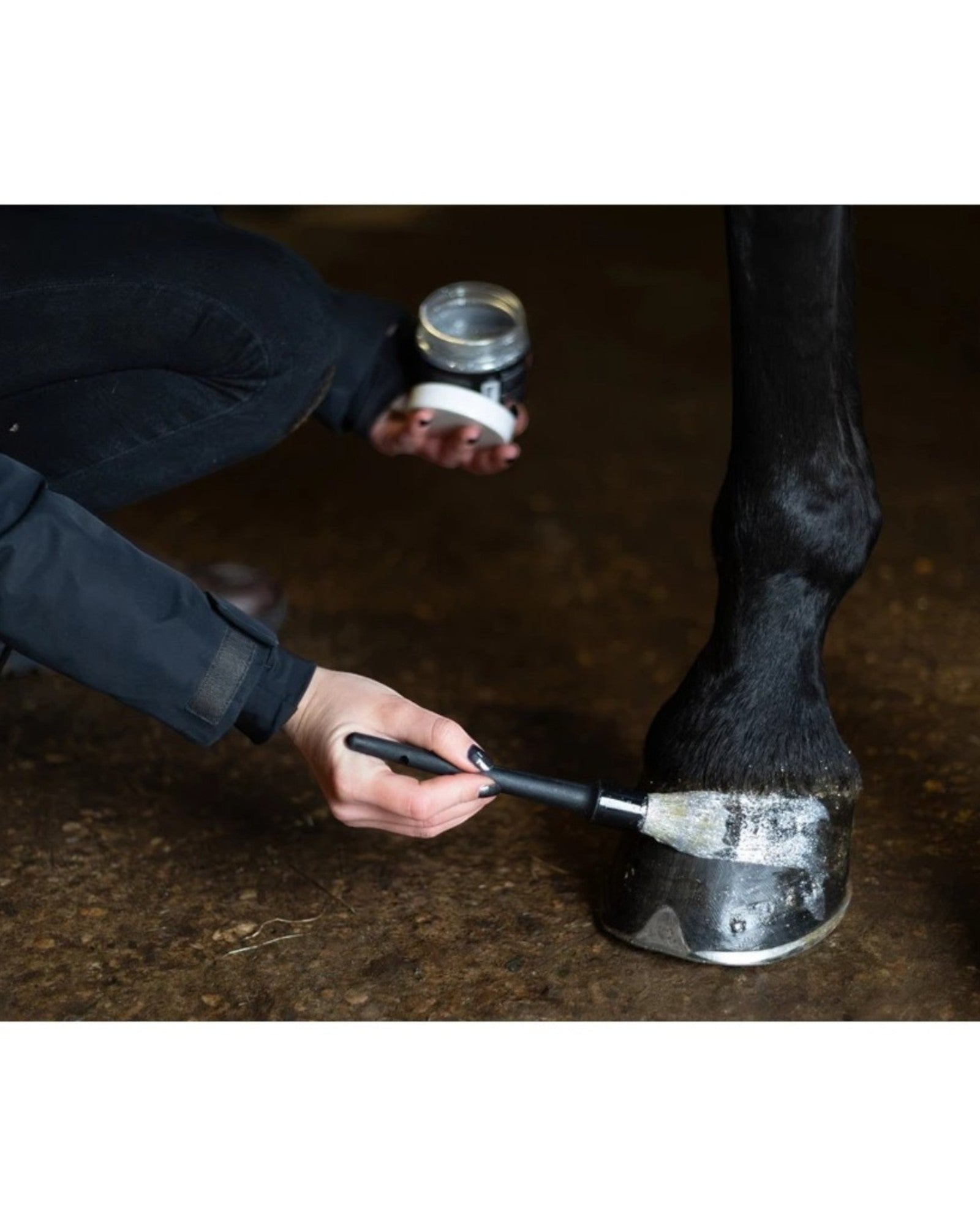 Excellent Horse Hi Gloss Glitter Hoof Polish Silver 150ml – Srebrny lakier z brokatem do kopyt