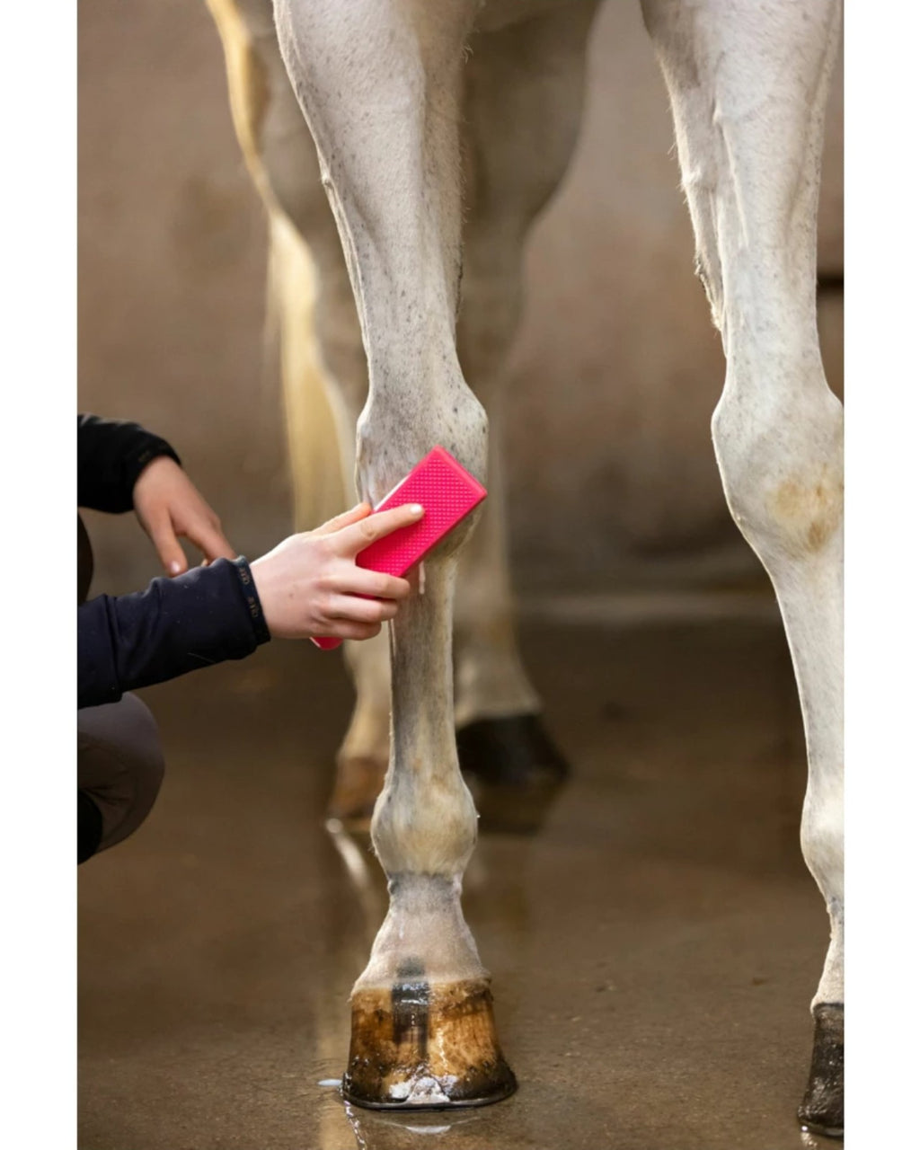 Excellent Horse Grooming Brush L Pink – Duża szczotka pielęgnacyjna dla koni