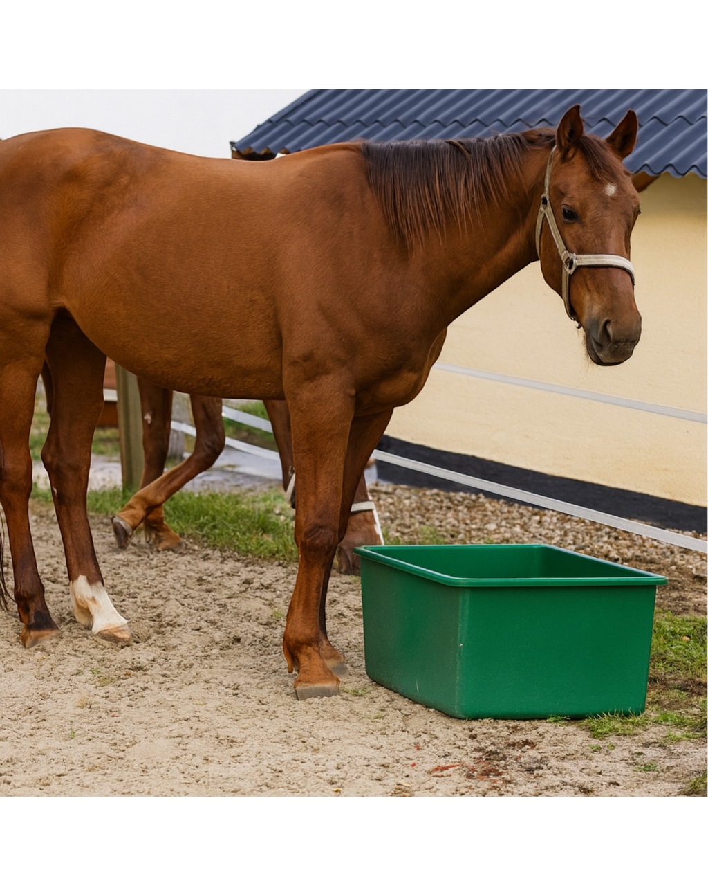 OK Plast Pasture Trough 200 l – For Feed and Water for Horses
