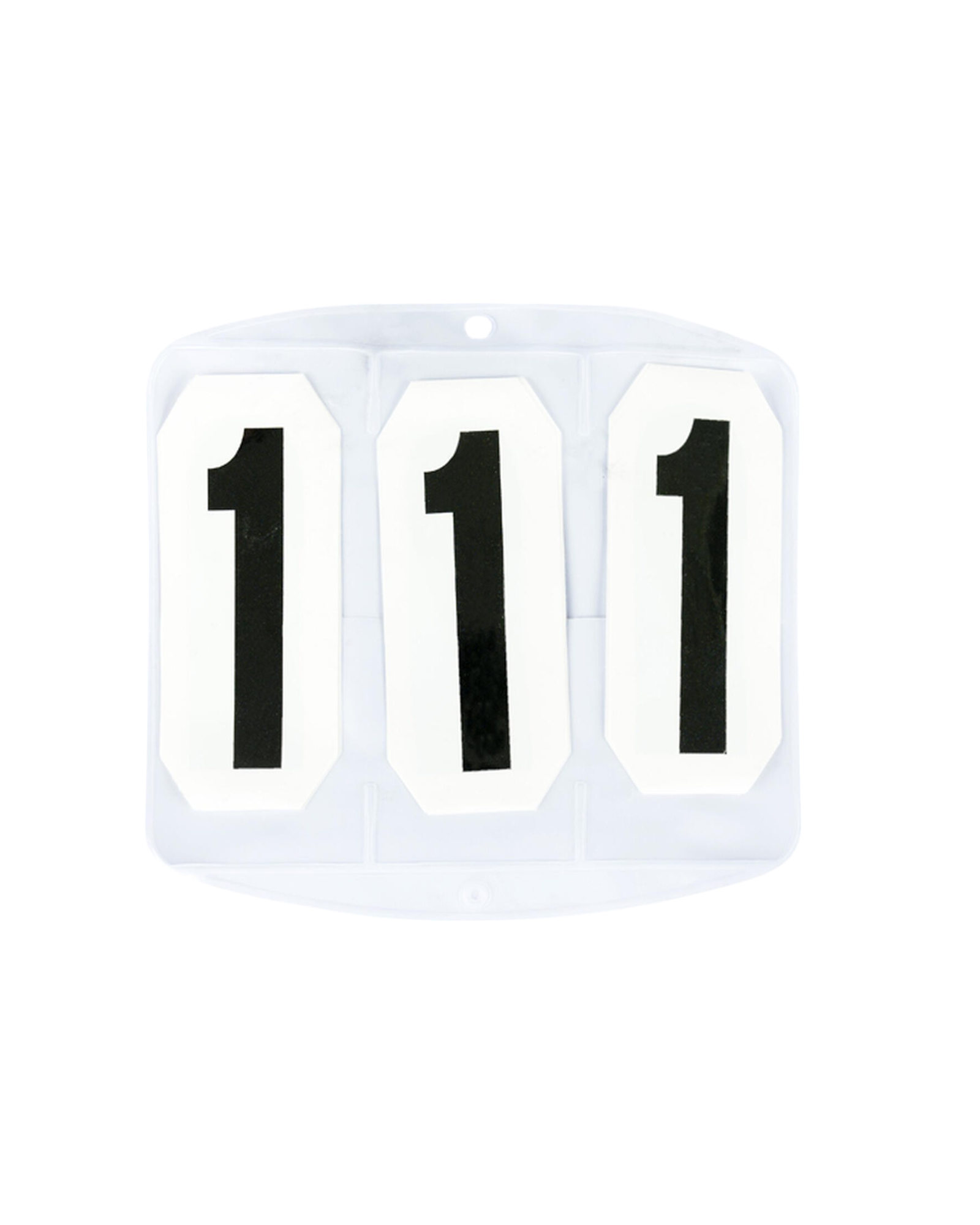 Square start number with Velcro for equestrian competitions