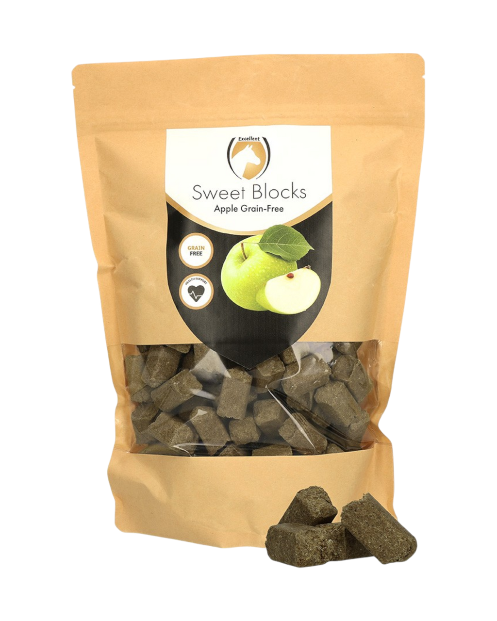 Excellent Horse Sweet Blocks Apple – Bezzbożowe smakołyki dla koni z jabłkiem