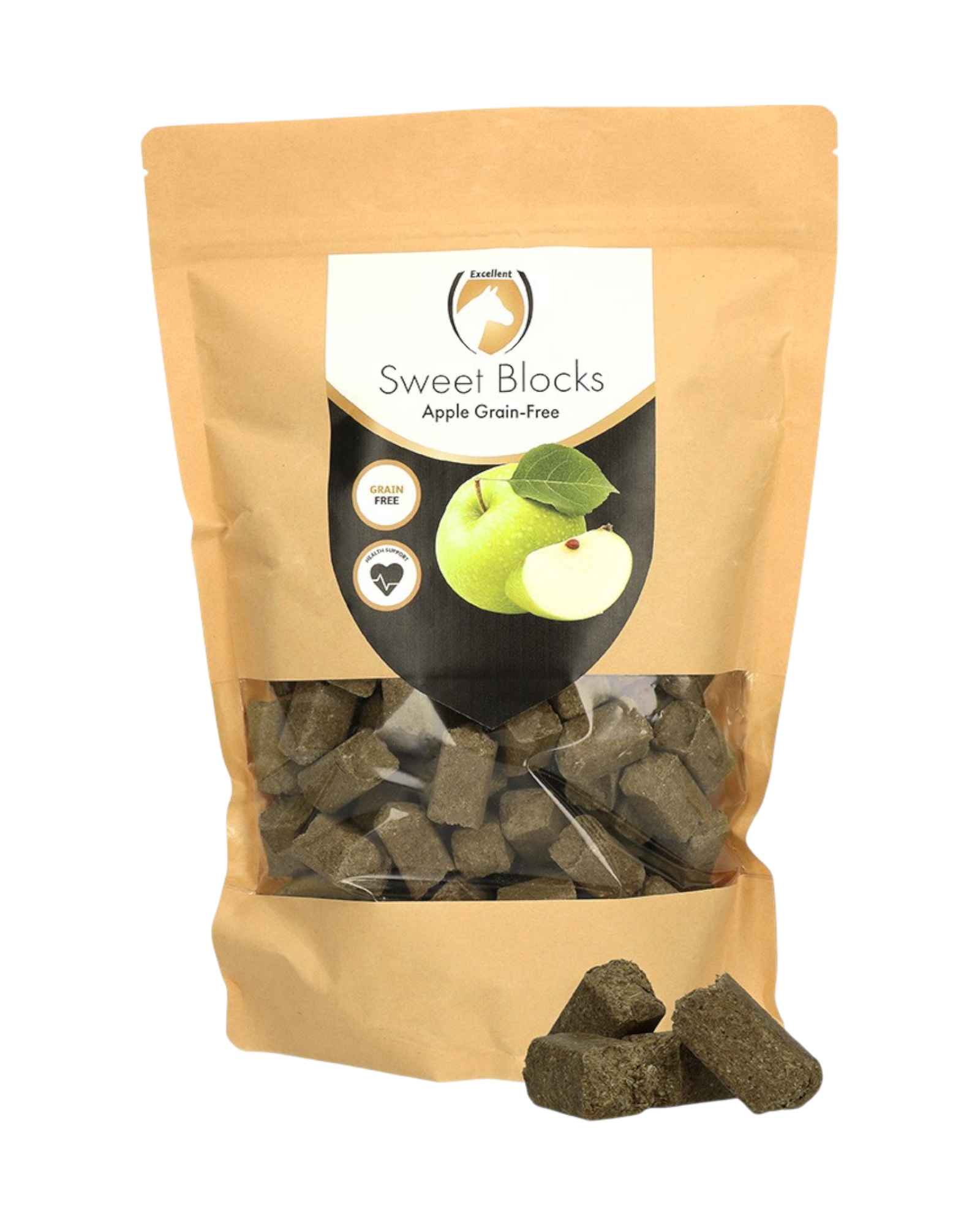 Excellent Horse Sweet Blocks Apple 1 kg – Bezzbożowe smakołyki dla koni z jabłkiem