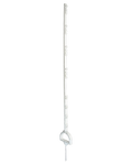 ZoneGuard Steigbügelpfosten 155 cm/10 Stück Weiß – Robuster Kunststoffpfosten für Elektrozäune