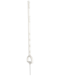ZoneGuard Steigbügelpfosten 115 cm/10 Stück Weiß – Robuster Kunststoffpfosten für Elektrozäune