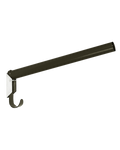 Runder, faltbarer Sattelhalter 44 cm, schwarz – mit Zaumhaken