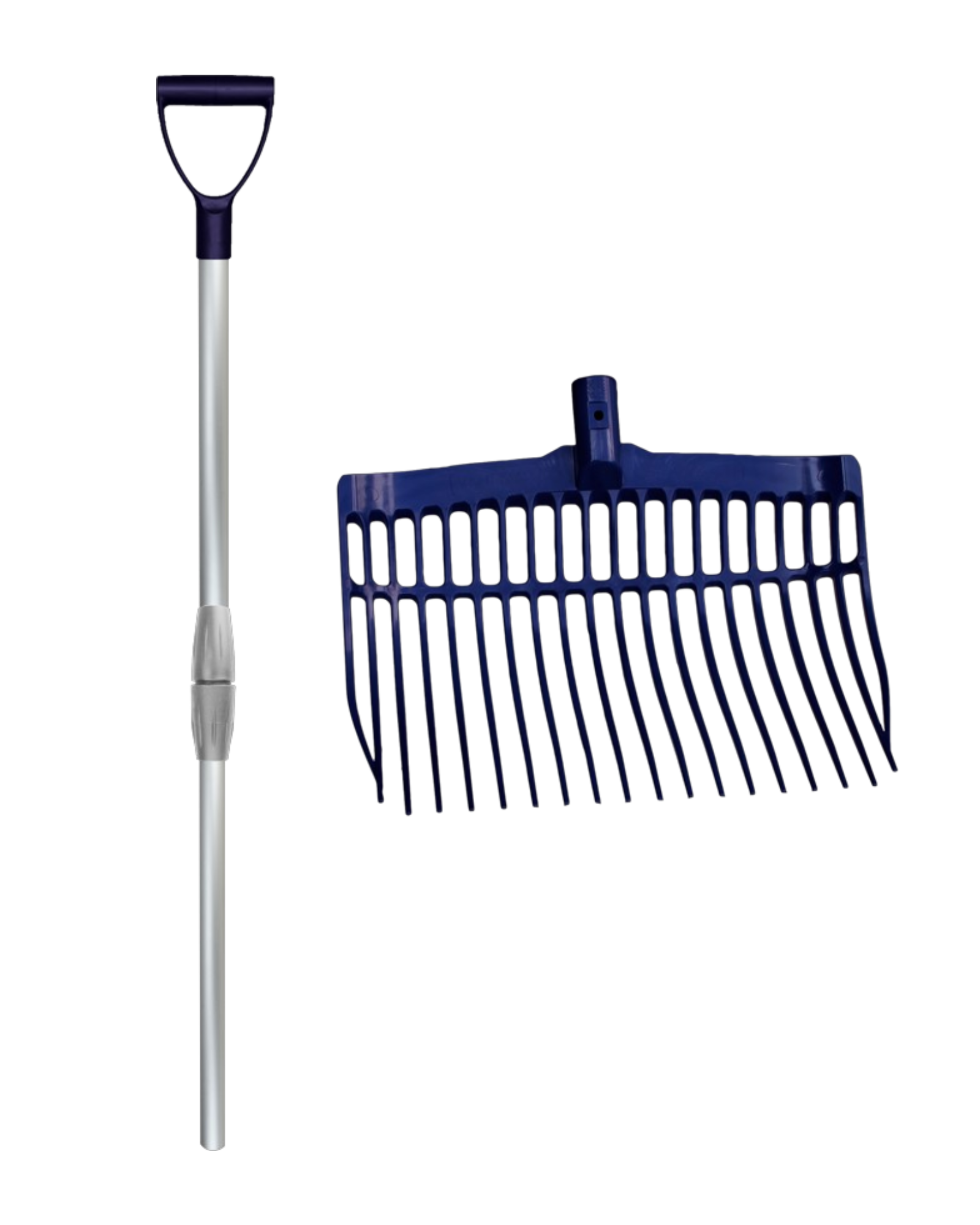 Sawdust Fork with Handle – Blue, Plastic + Aluminum Handle